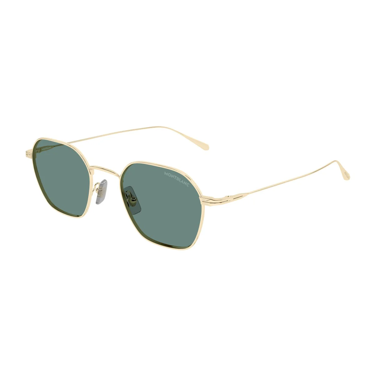 Óculos de Sol Montblanc Mb0472s Linea Nib Dourado / Verde Metalizado