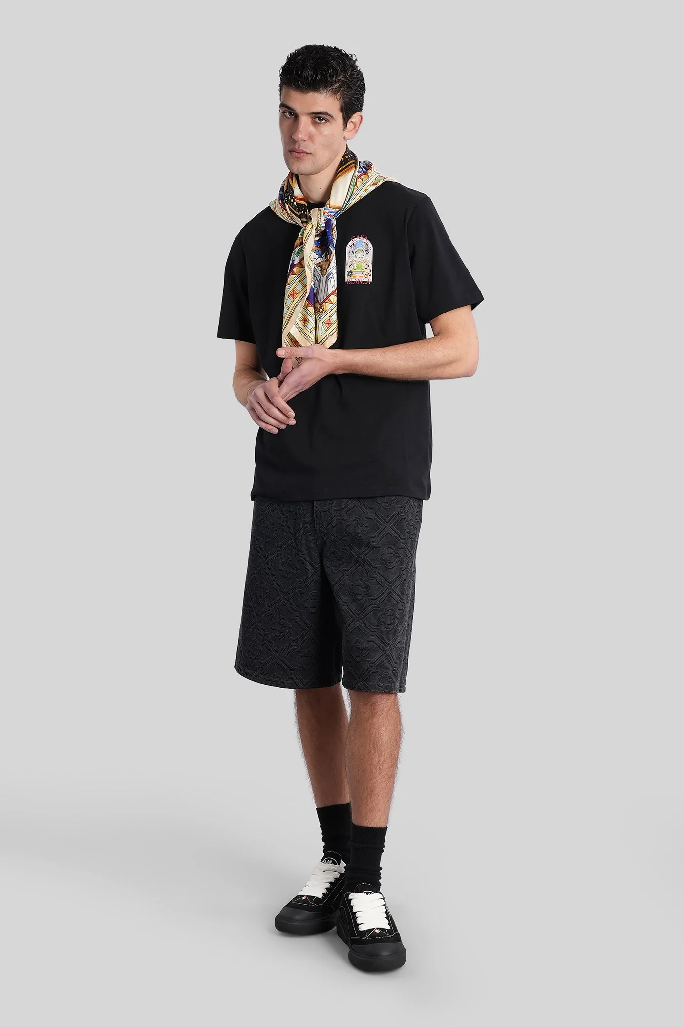 Camisola Casablanca em algodão preto Abbigliamento