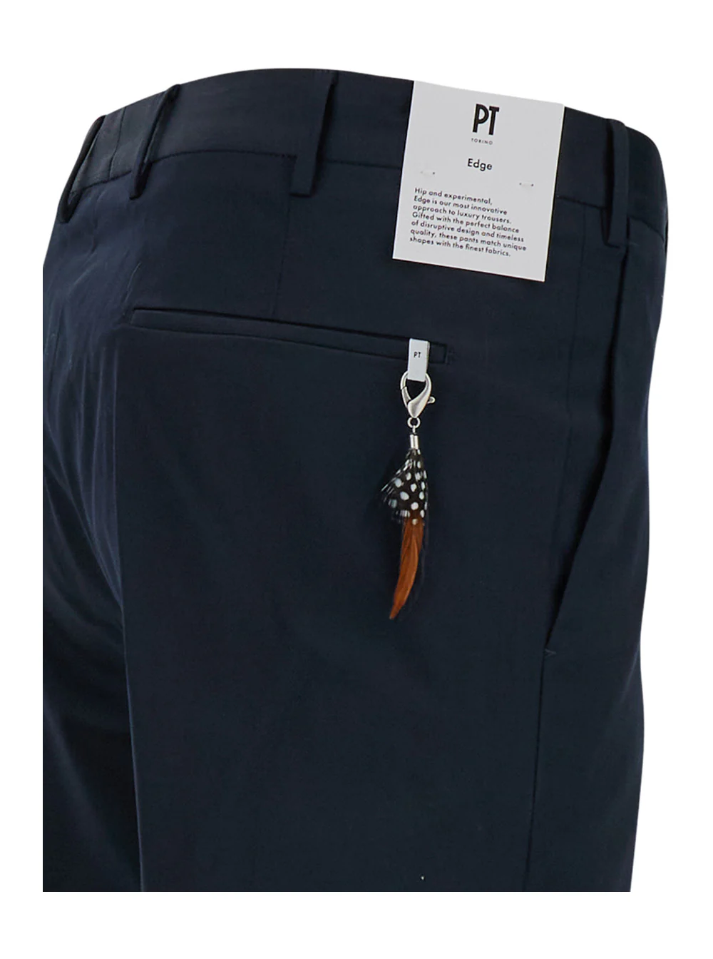 Calças Masculinas Slim Fit Azuis Pt Torino em Mistura de Algodão com Elastano Calças Masculinas Slim Fit Azuis Pt Torino em Mistura de Algodão com Elastano