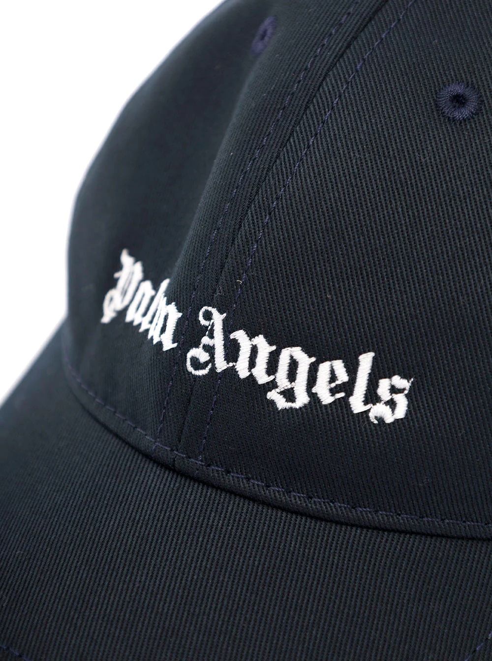 Boné de Beisebol Preto de Algodão Menino Palm Angels Kids Azuis Chapéus e Luvas