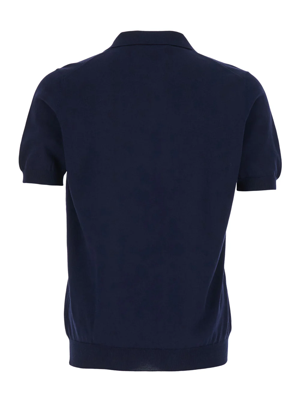 Camisola Polo Azul com Gola Aberta Sem Botões em Algodão para Homens Camisetas Azuis E