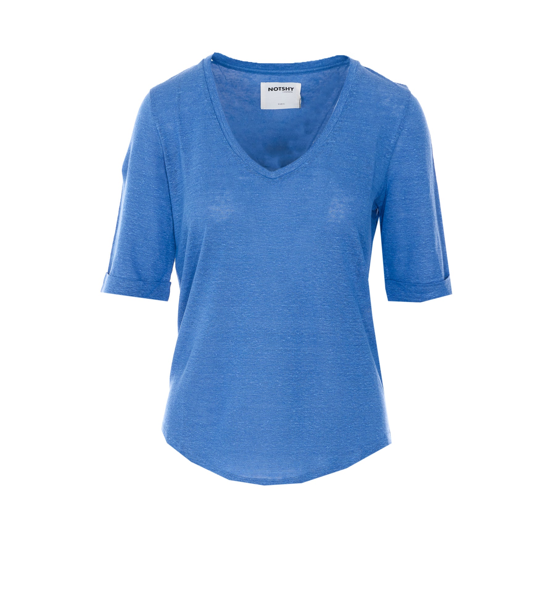 Camisetas e Polos Not Shy Azul Linho
