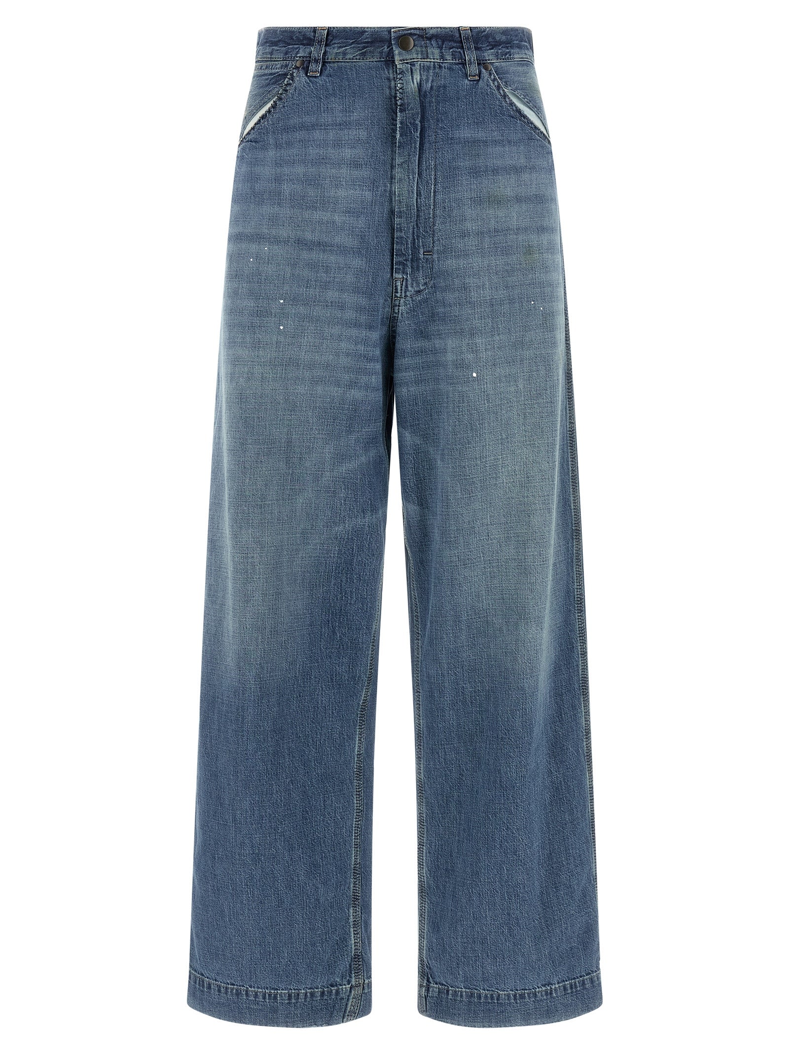 Maison Margiela Four Stitches Jeans Azul Algodão