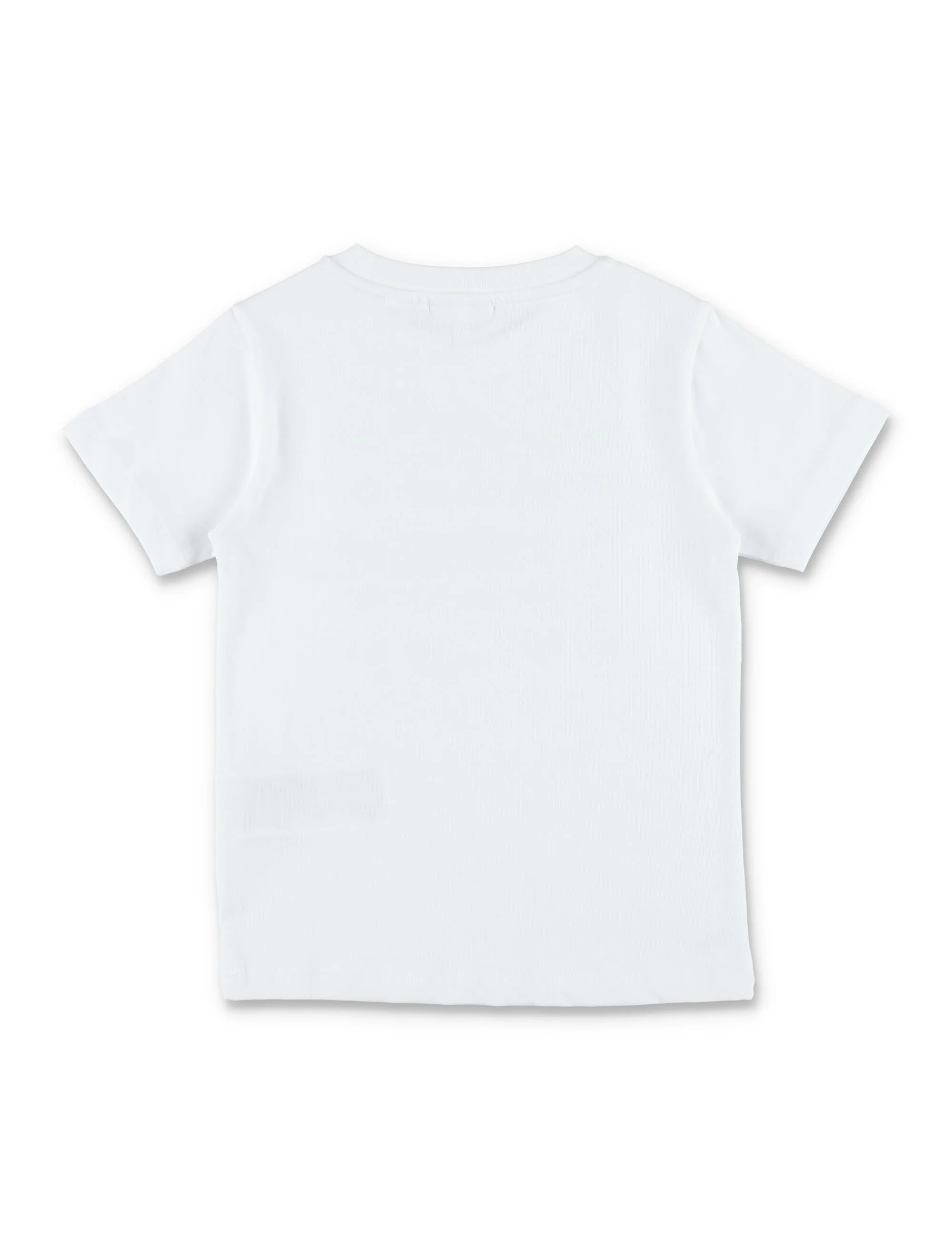 Camiseta de Algodão Multi-logo Lacoste Kids Branca Orgânica Cardada