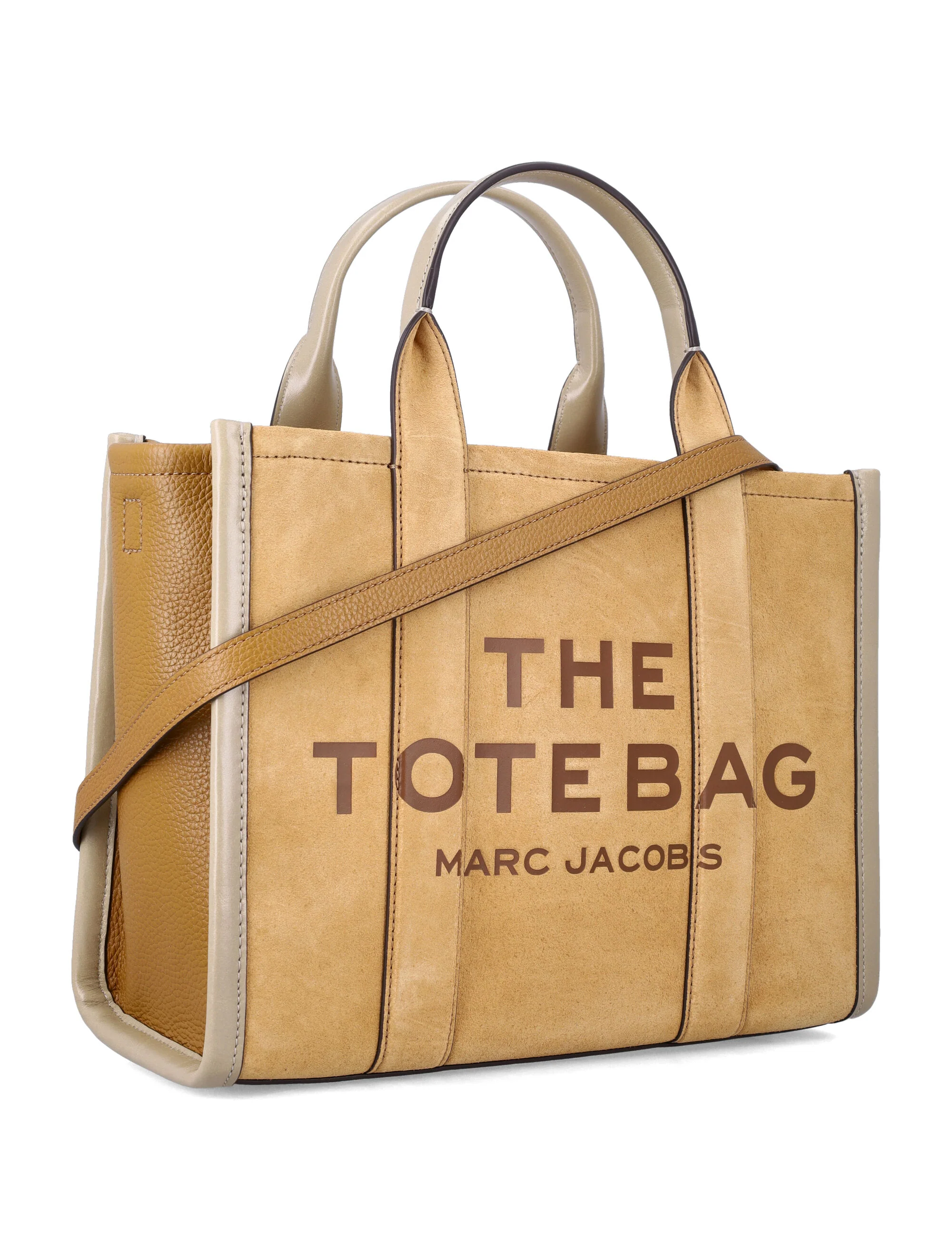 Bolsa Tote Média de Camurça Sahara Couro de Vaca Marc Jacobs