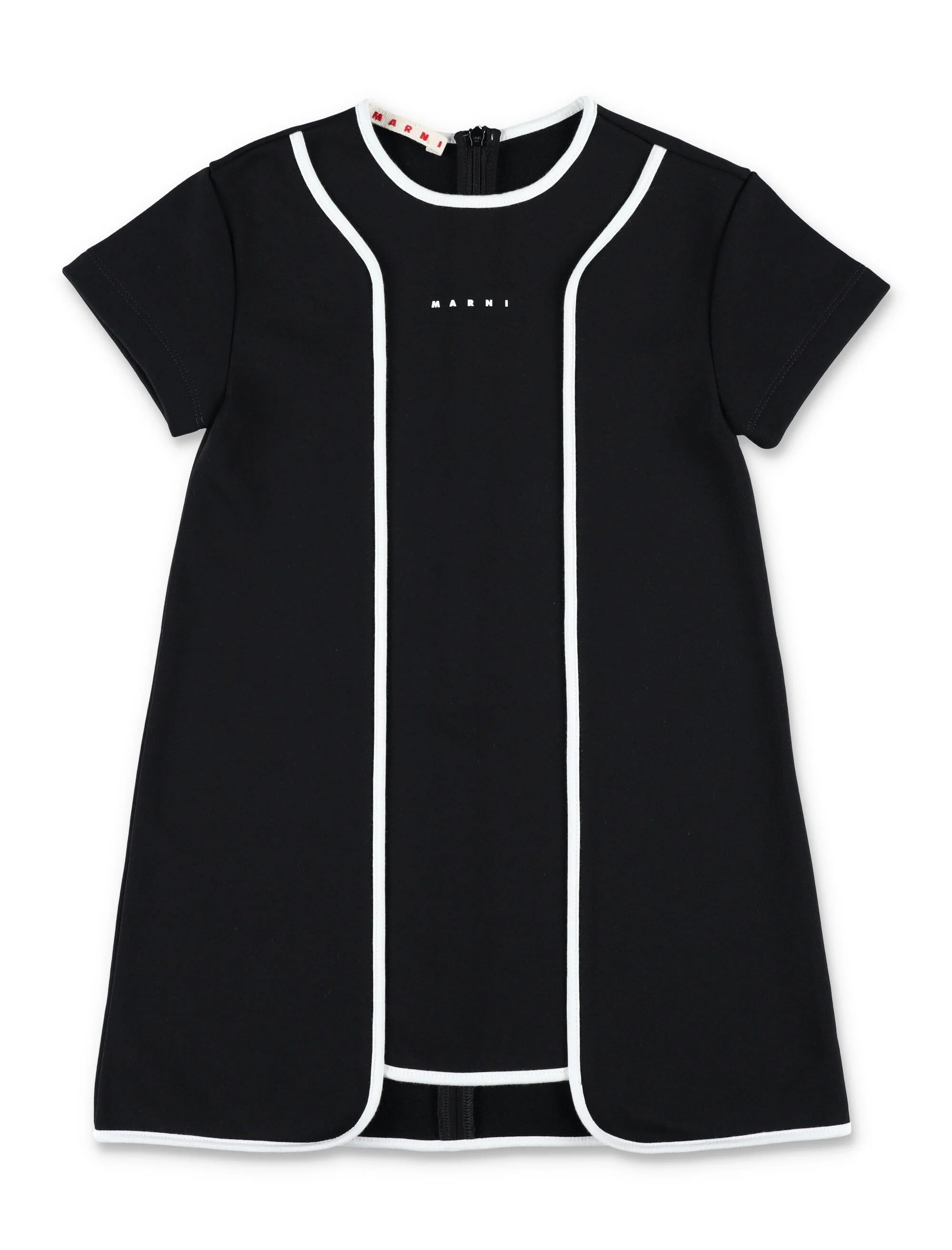 Marni Cotton Kids Sweatdress Vestido Preto
