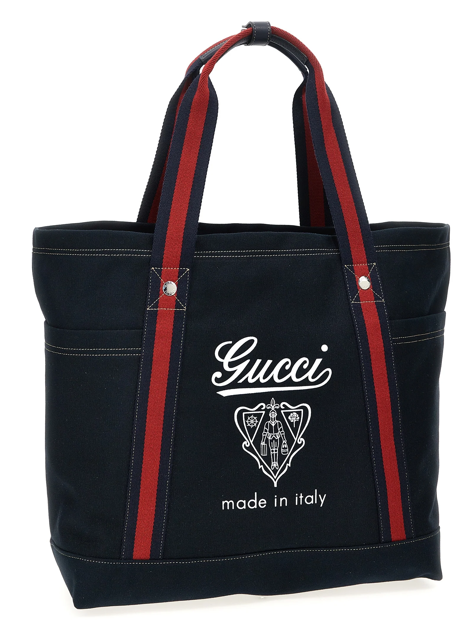 Bolsa de Lona Azul Gucci