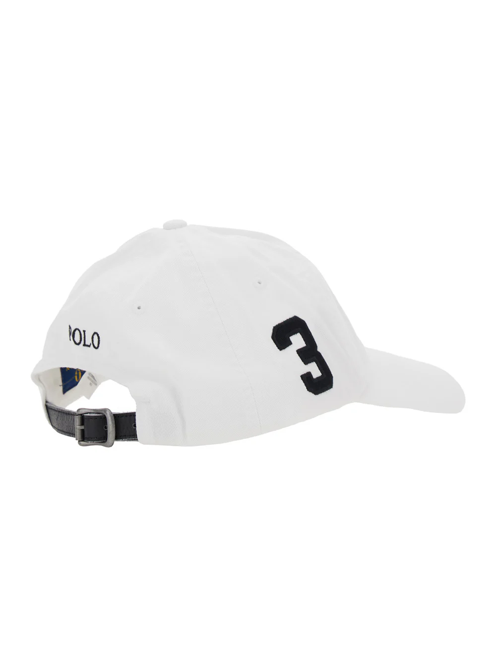 Boné de Beisebol Polo Ralph Lauren com Pônei Maxi na Frente e Detalhe Numérico no Lado em Algodão Branco para Homens Chapéus Luvas