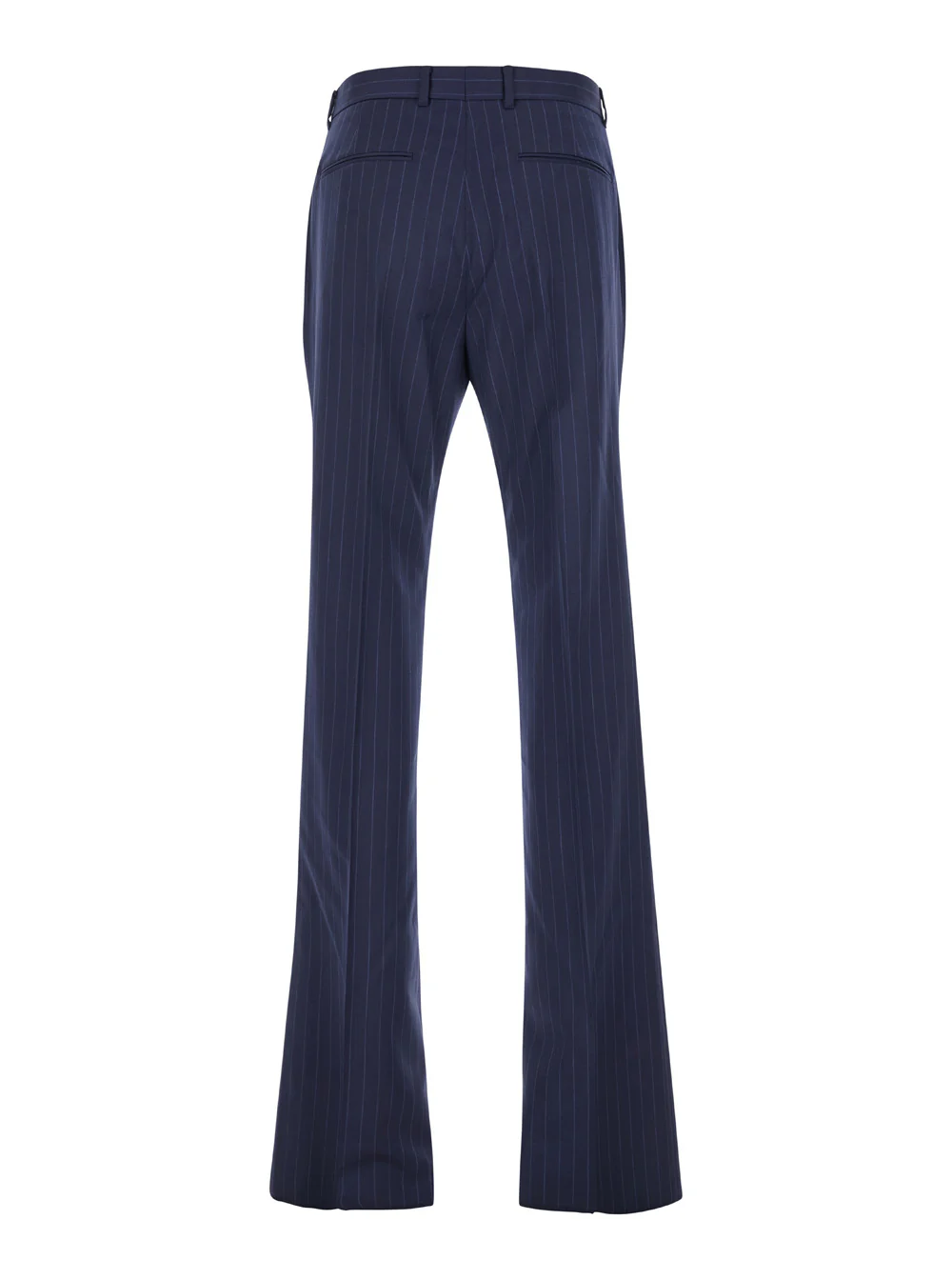 Calças Soltas Azuis Givenchy com Cintura Alta em Lã Trousers Man Blu