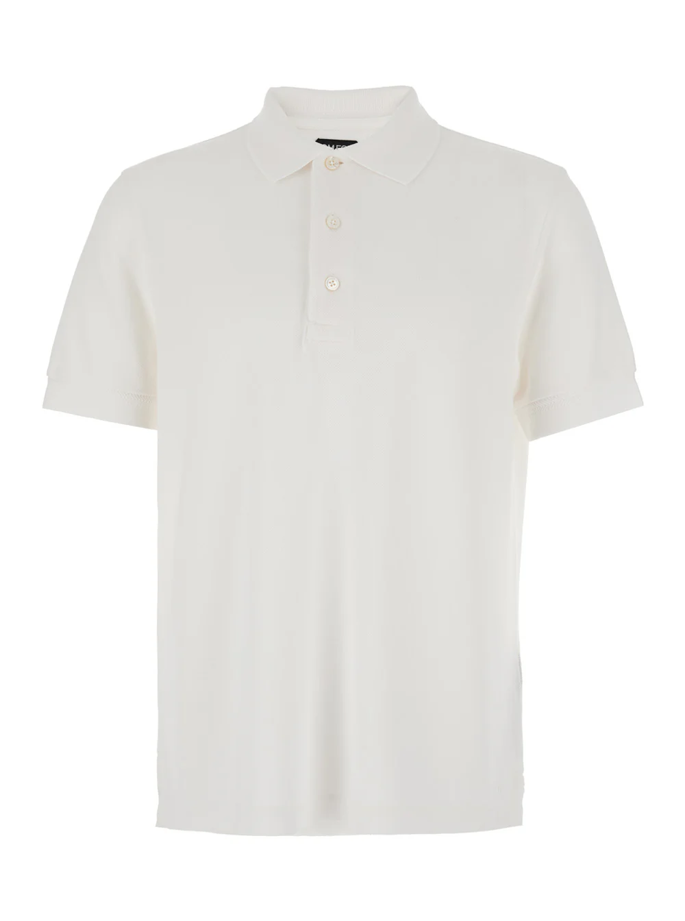 Camiseta Polo Branca Tom Ford com Gola Clássica em Mistura de Algodão e Tecidos de Lyocell para Homem