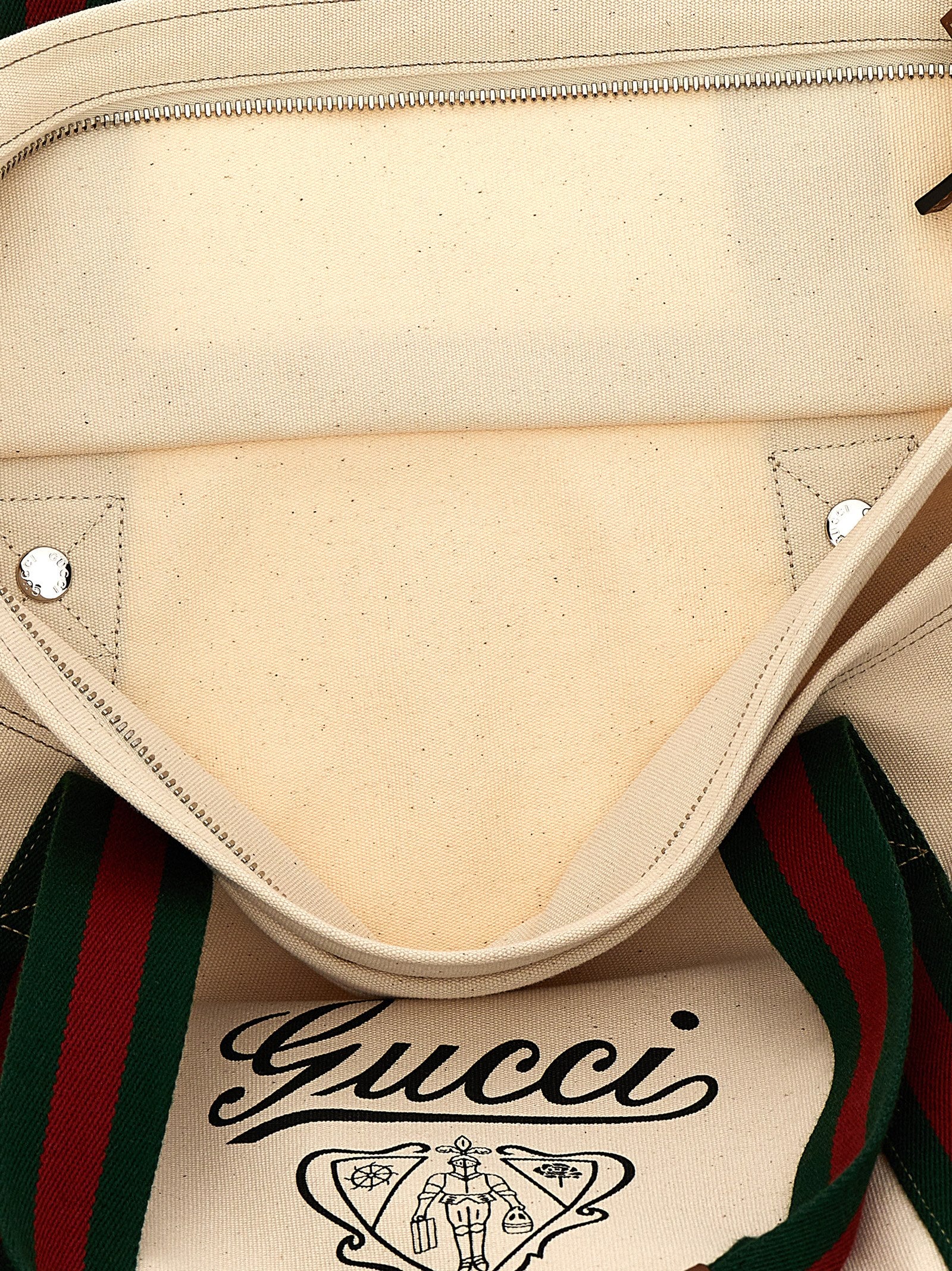 Bolsa de Lona Branca Gucci