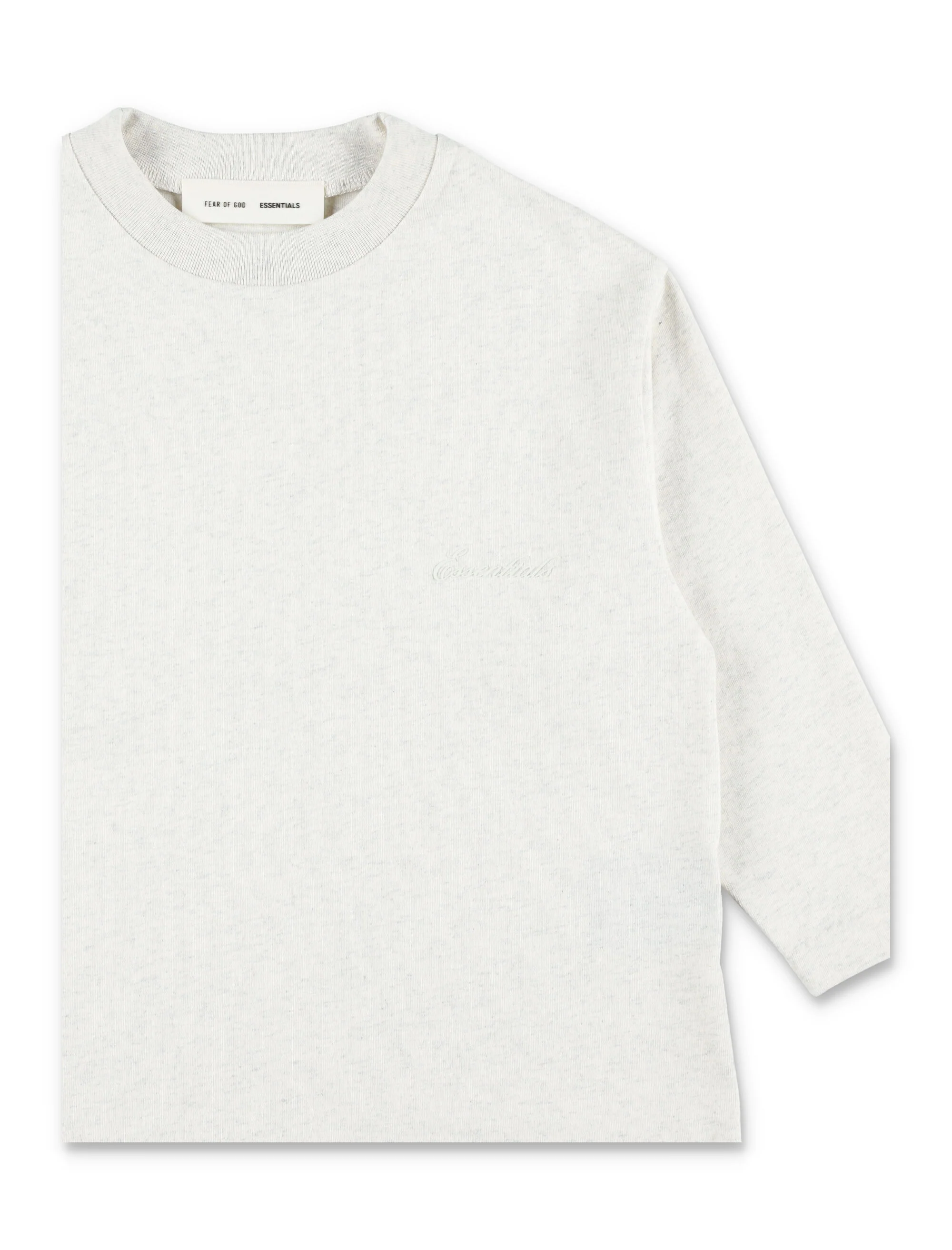 Essentials Fear Of God Kids Top Camiseta de Algodão Oatmeal Heather
