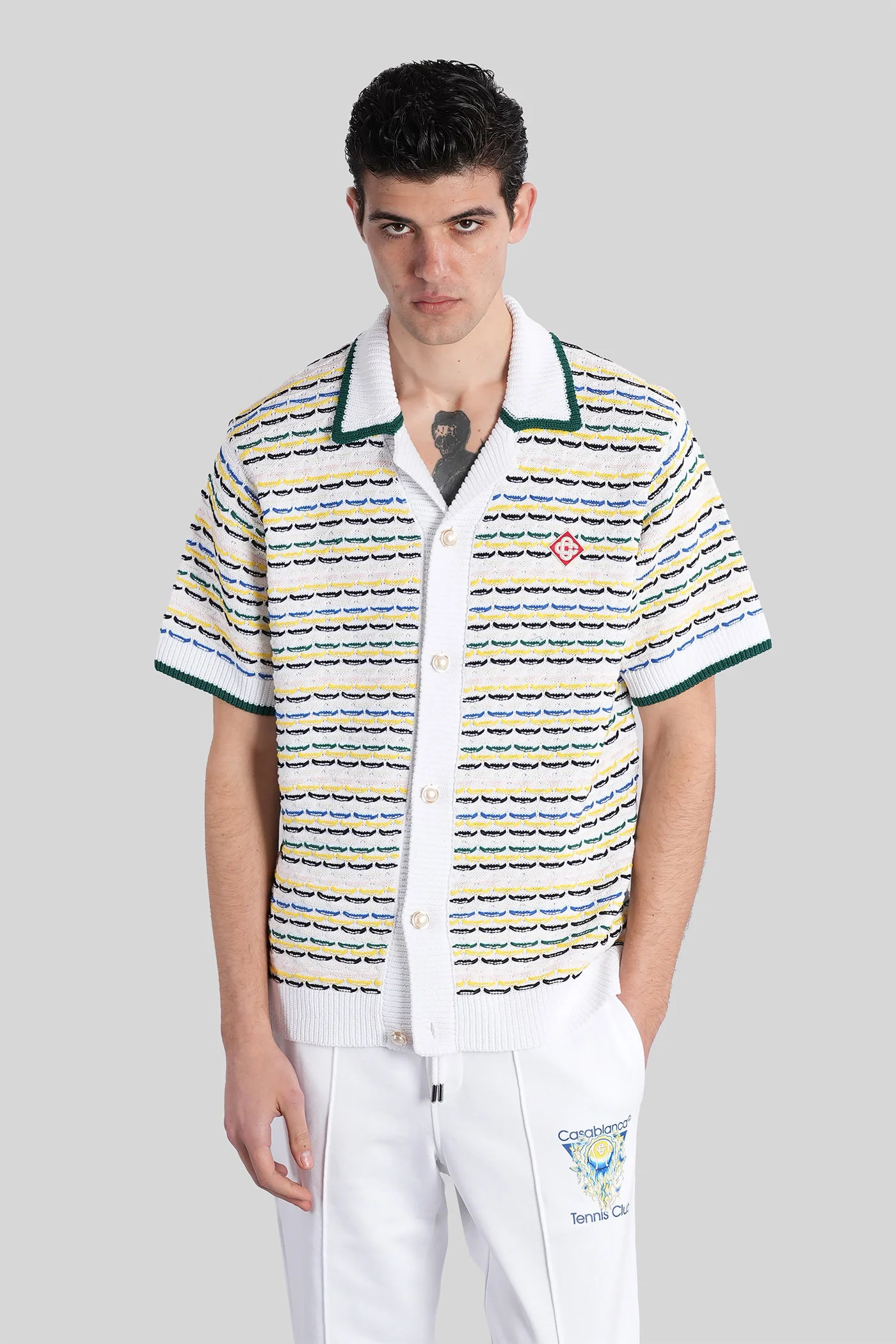 Camisa Casablanca em algodão branco Roupas
