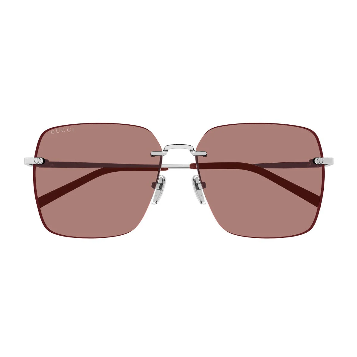 Óculos de Sol Gucci Gg1955sa Linea Institutional Logo Metalizados Prateados Óculos de Sol Gucci Gg1955sa Linea Institutional Logo Metalizados Prateados