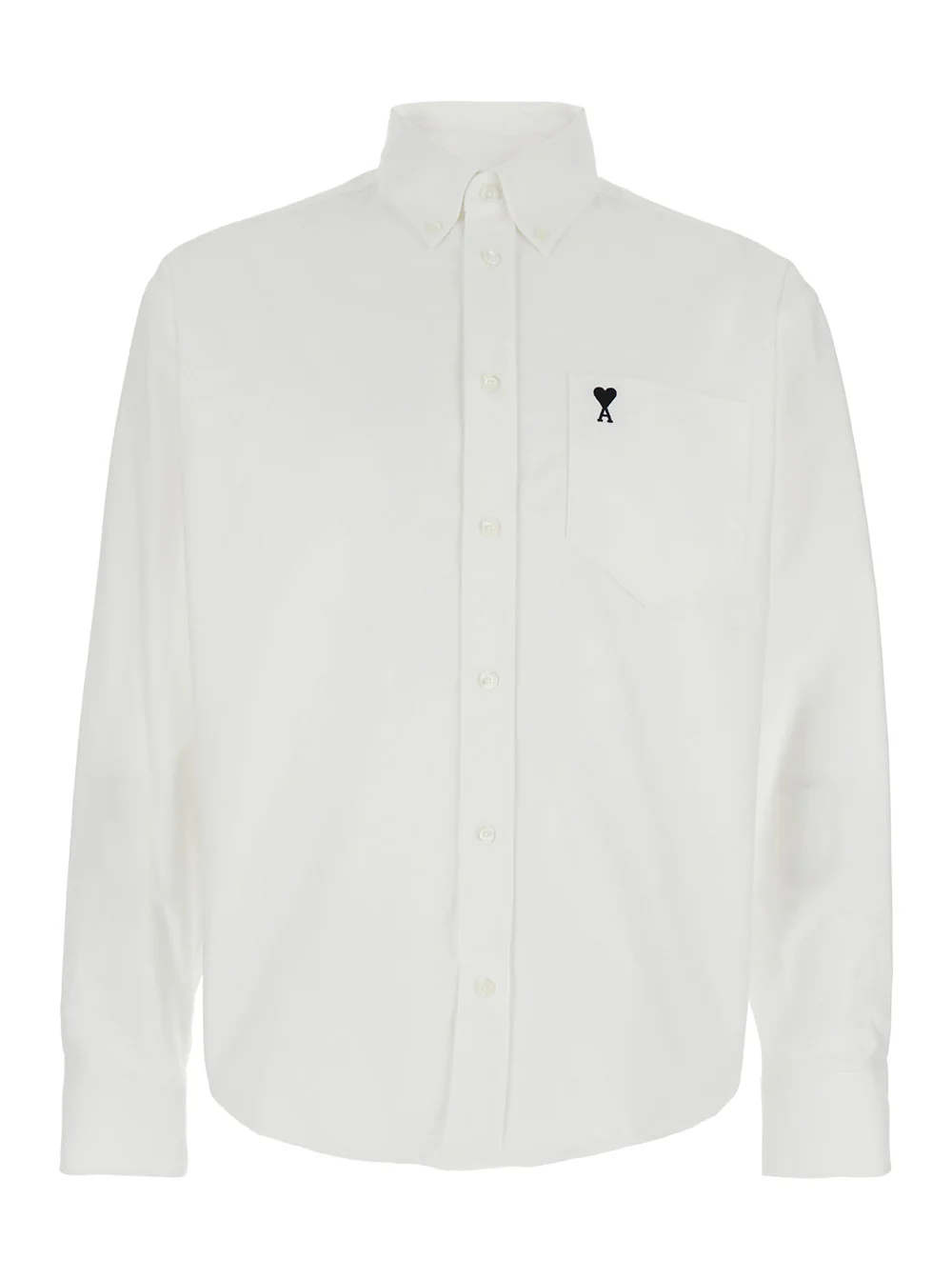 Camisa Branca AMI Paris com Logotipo ADC na Frente em Algodão para Homens e Blusas