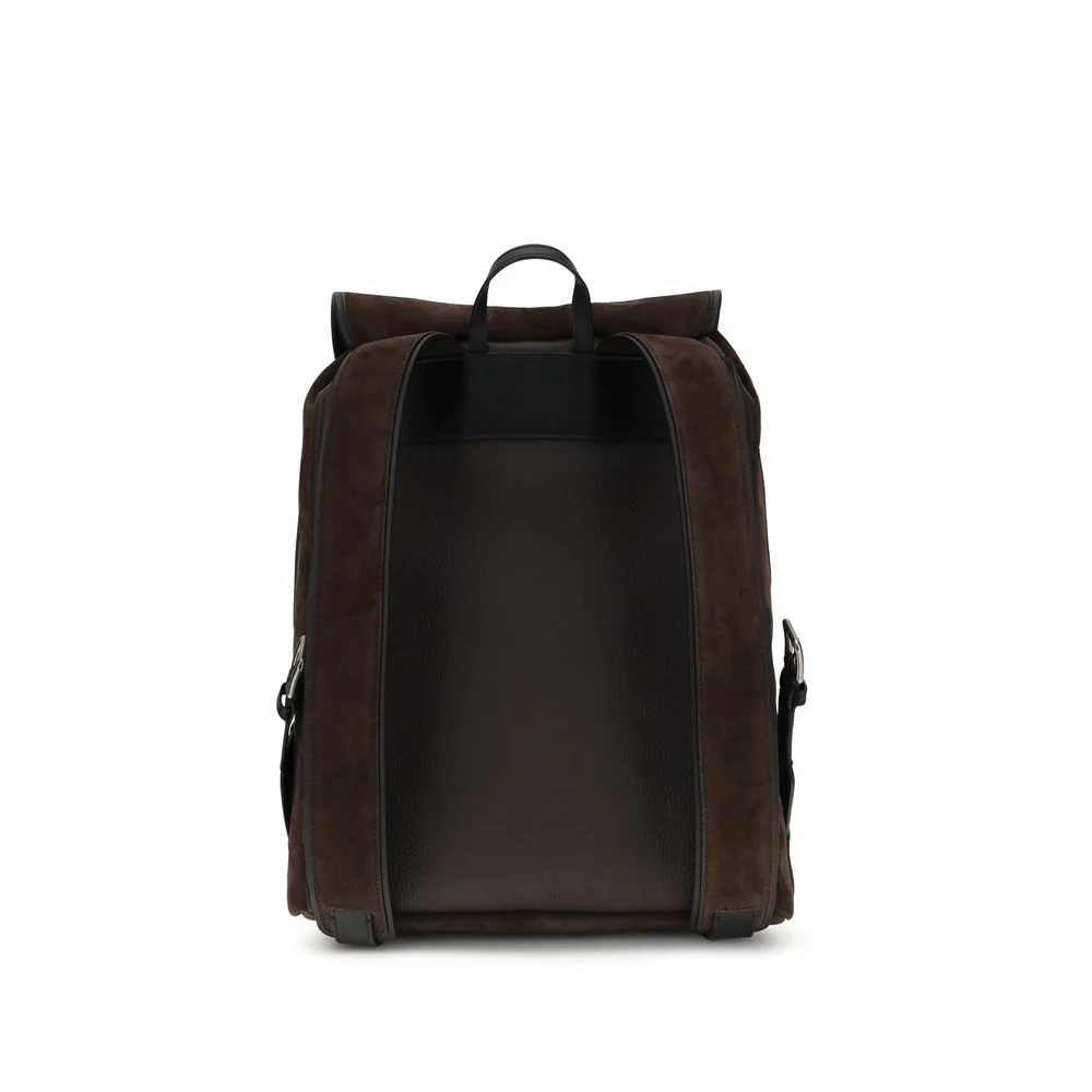 Mochila Bos Taurus de Couro de Novilho Marrom Valentino Garavani