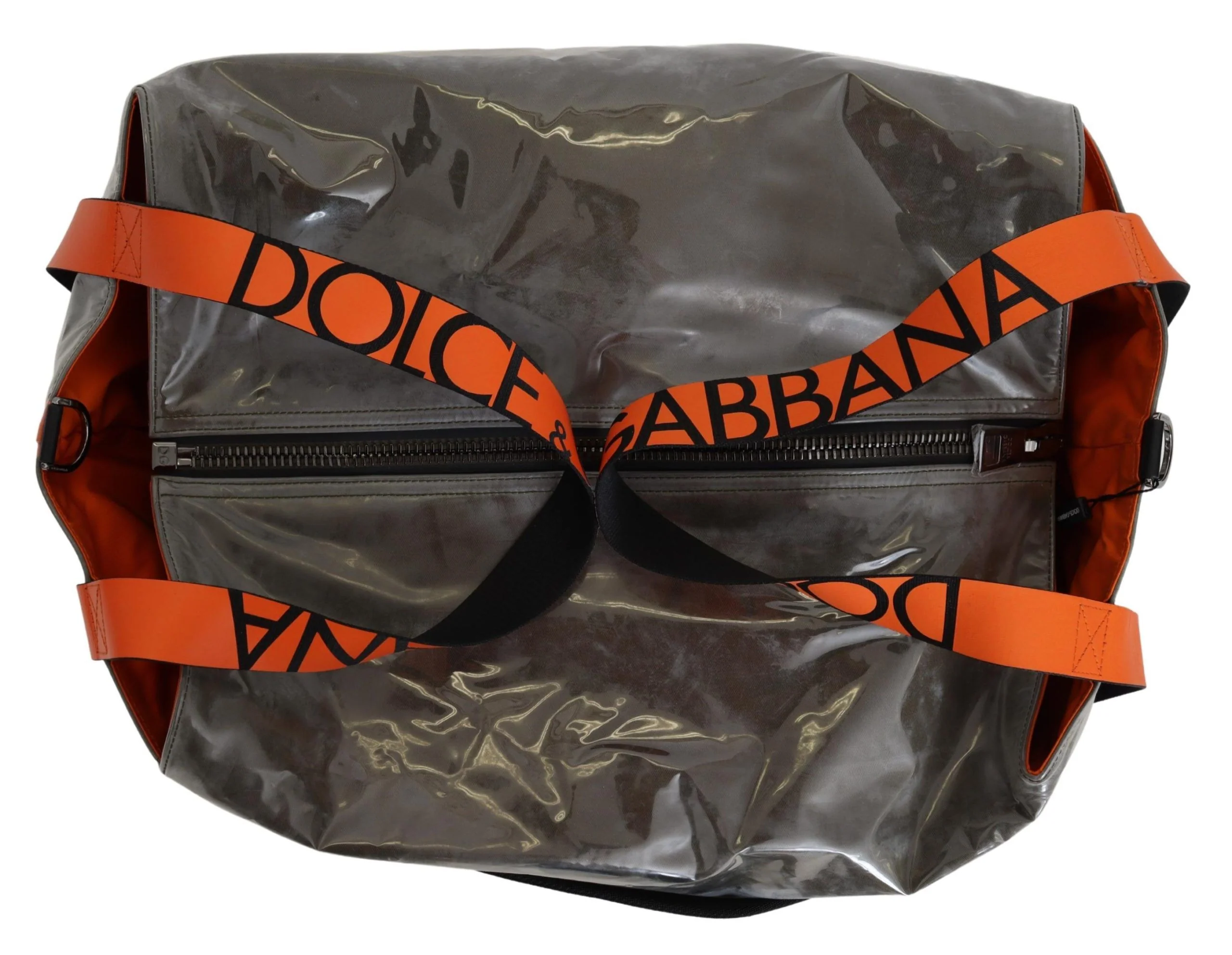 Dolce & Gabbana Bolsa de Compras de Tecido Masculino Grande de Algodão Verde com Elastano Nylon Couro