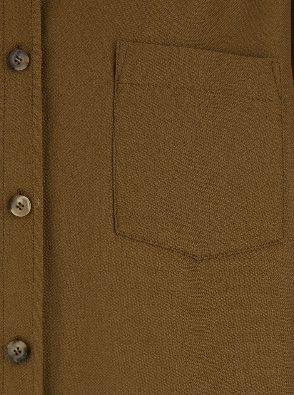 Jaqueta Marrom A.P.C. com Gola Clássica e Punhos com Botões em Mistura de Lã para Homem Poliéster Virgem Outerwear