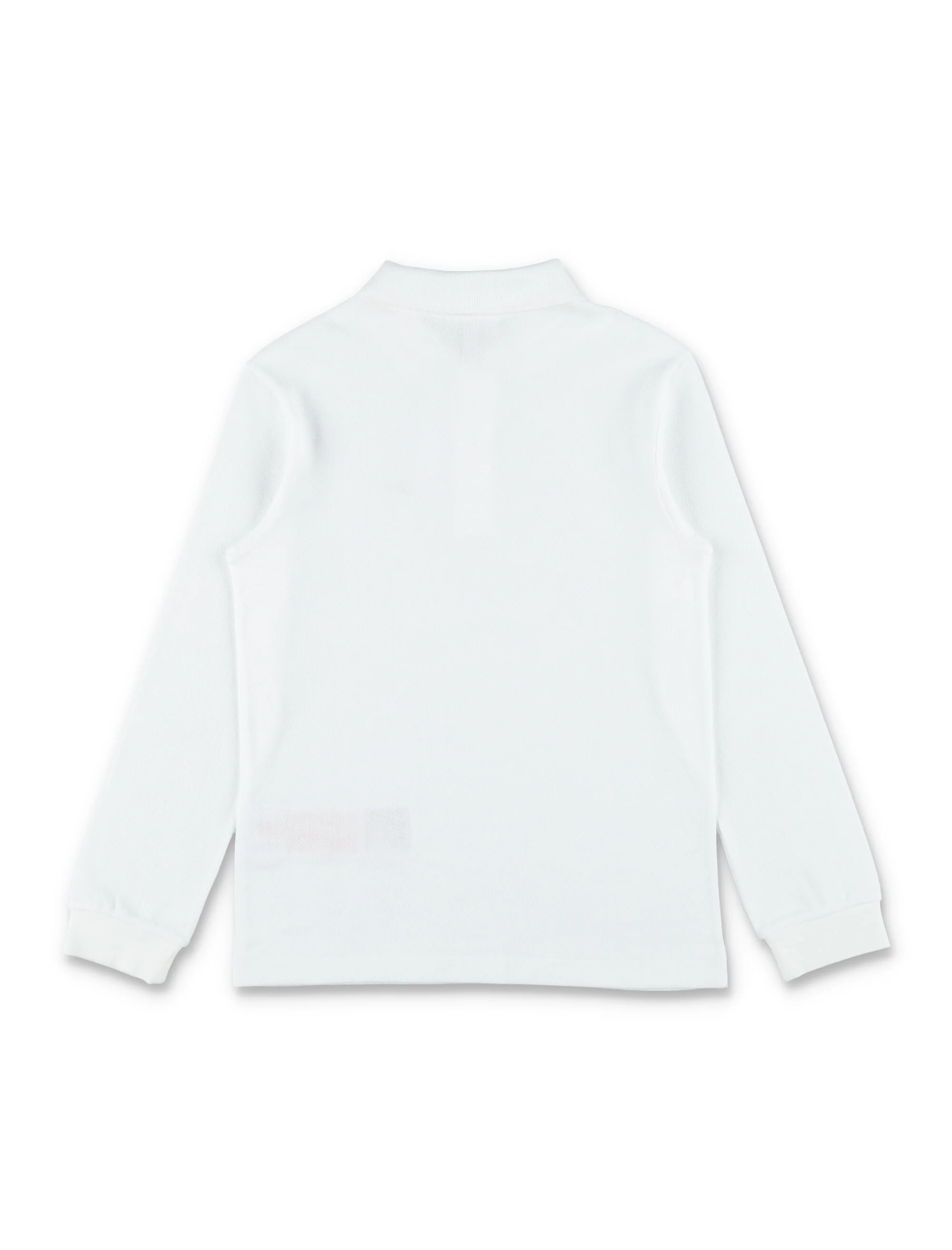 Camiseta de Algodão Branca de Manga Comprida Lacoste Boys Petit Piqué
