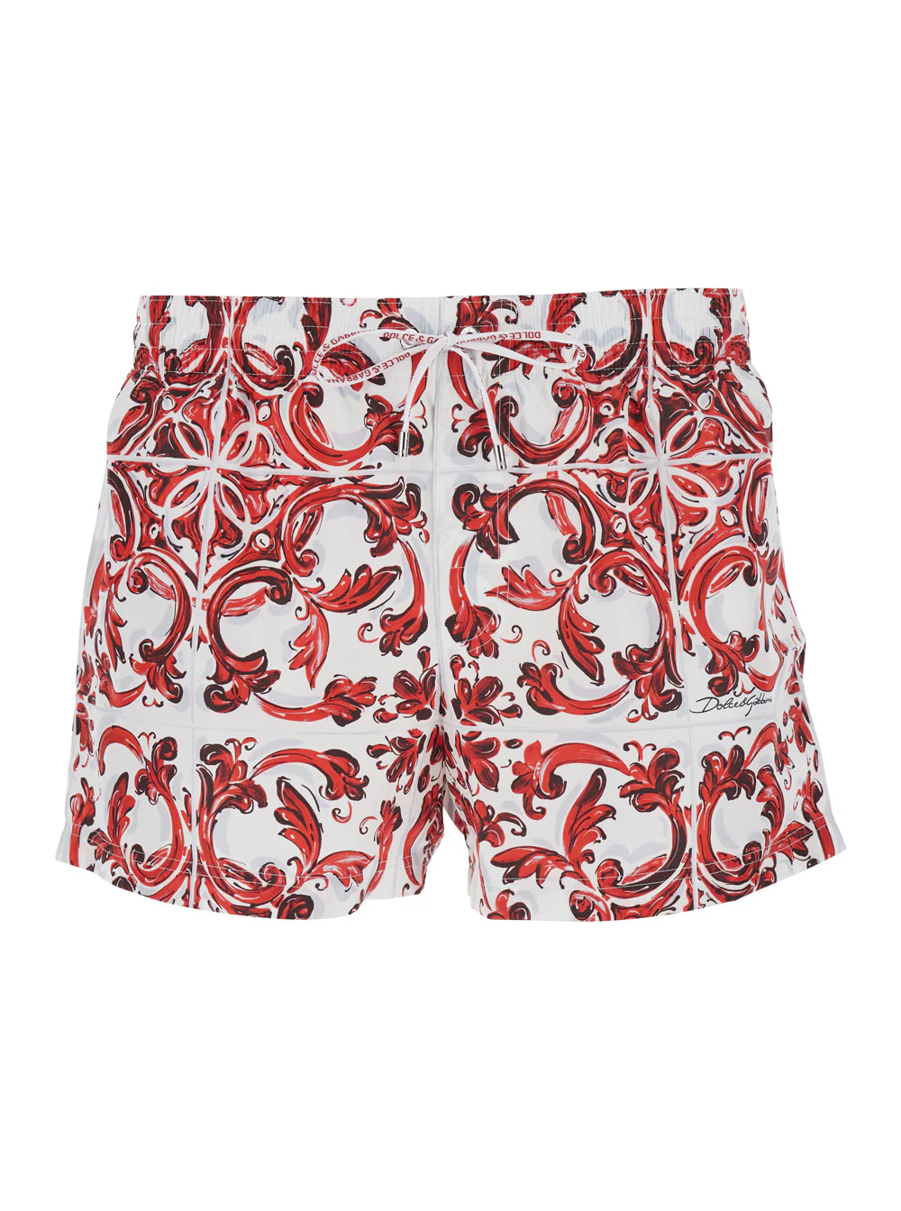 Bermudas Dolce & Gabbana Maiolica Corallo Bordeaux Beachwear