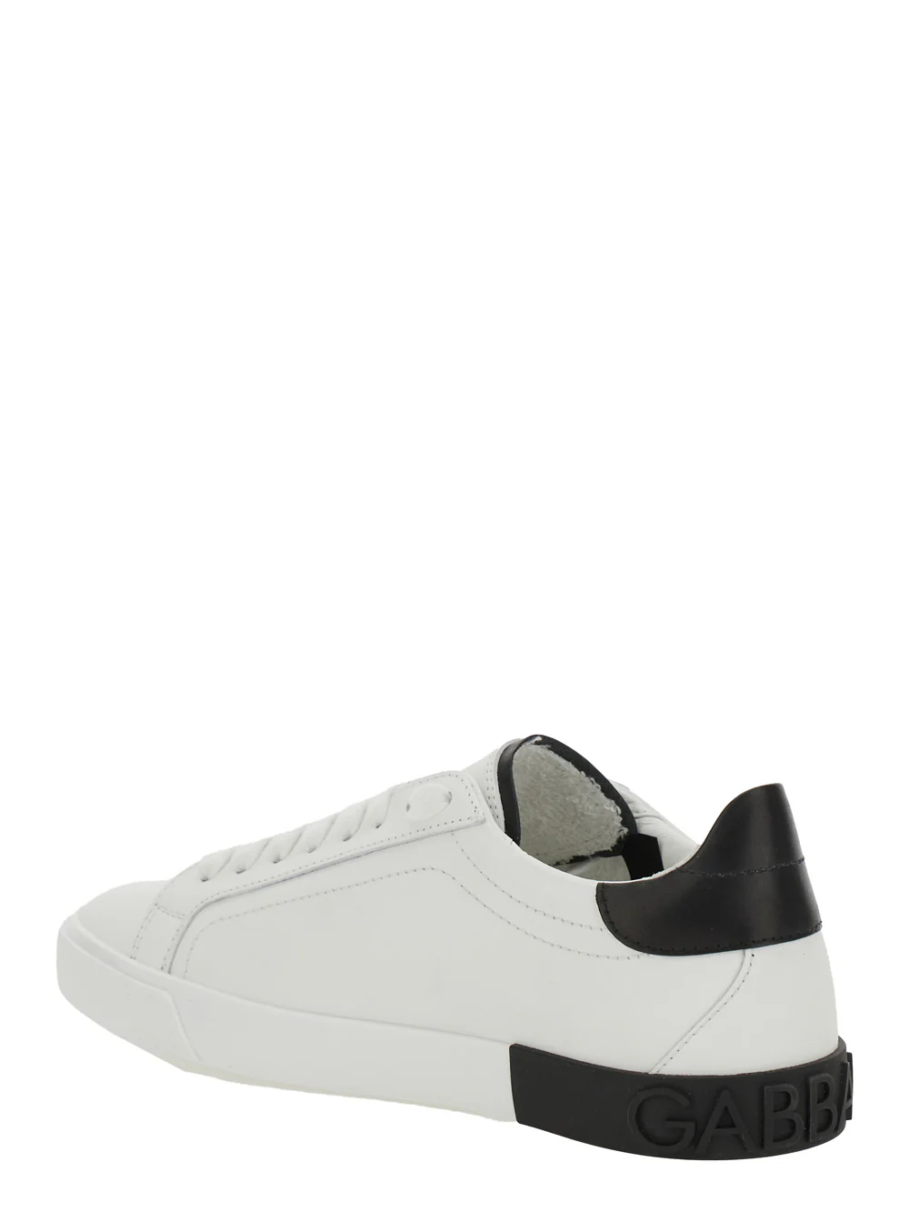 Sapatilha Branca Baixa Dolce & Gabbana com Logotipo em Motivo Animal em Couro para Mulher Calf Sapatilha Branca Baixa Dolce & Gabbana com Logotipo em Motivo Animal em Couro para Mulher Calf