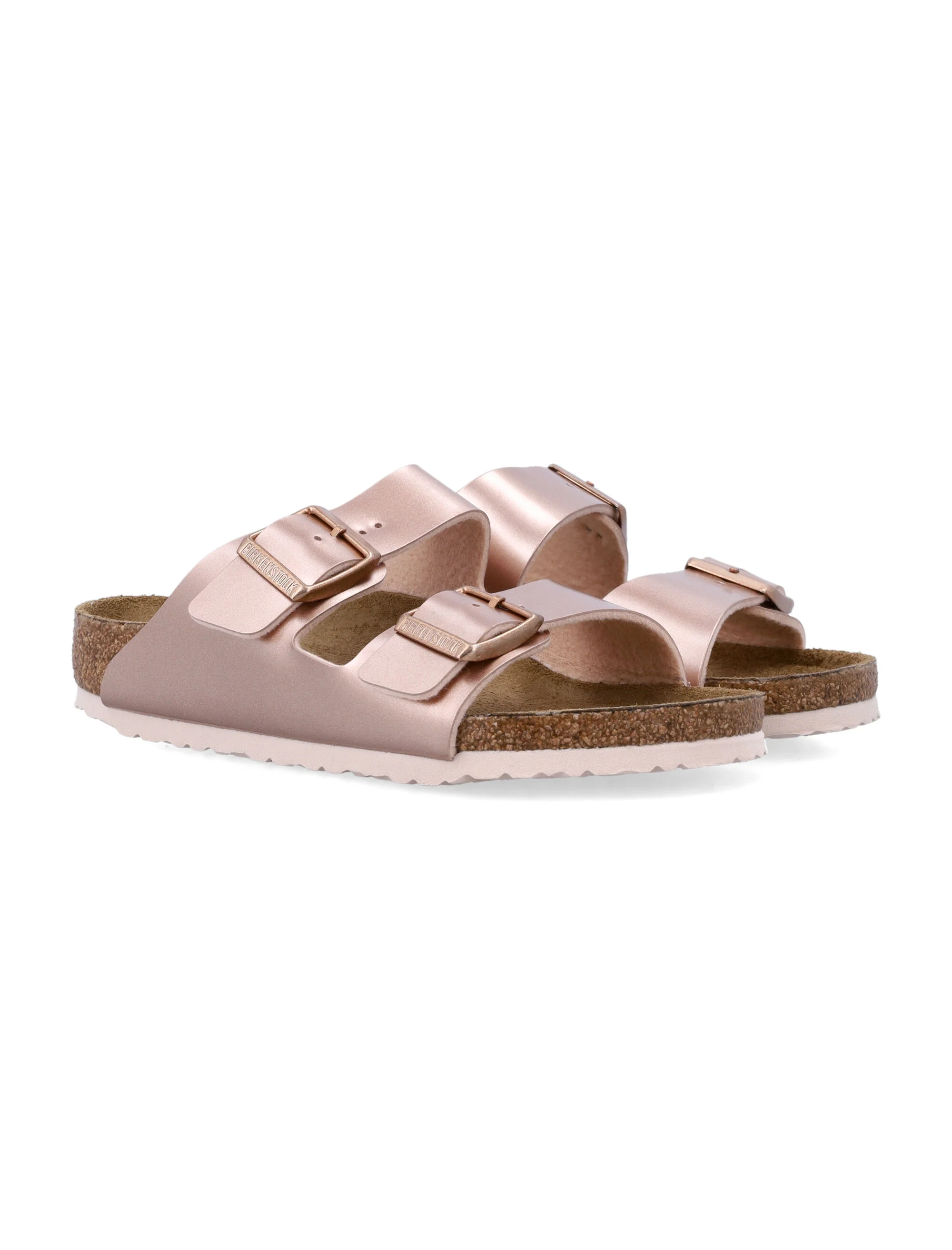 Birkenstock Arizona Sandálias Infantis Metálicas Upper Cobre