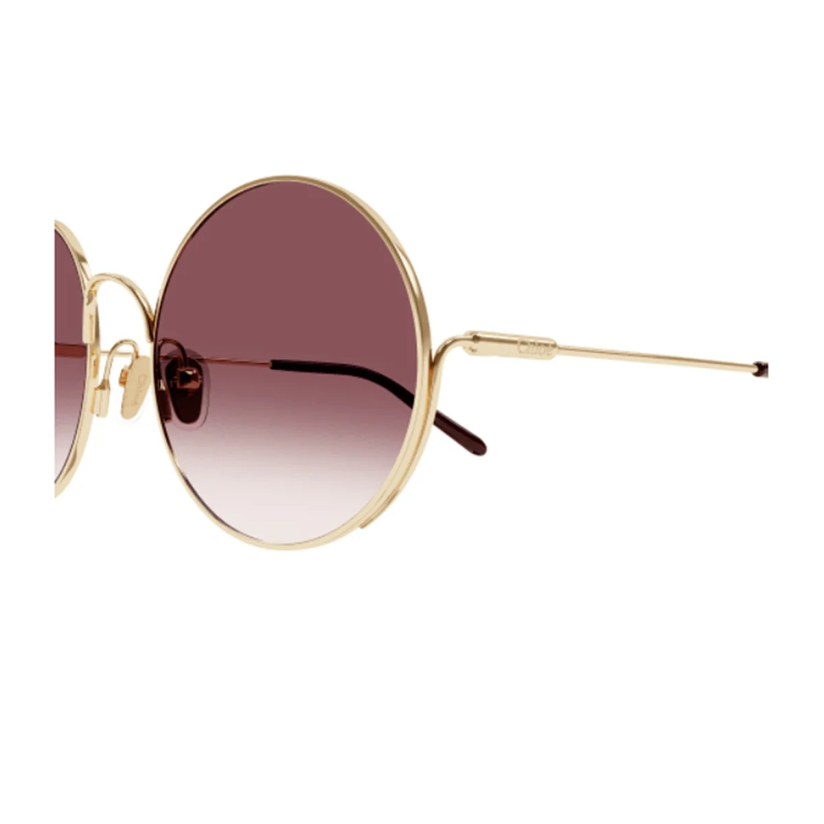 Óculos de Sol Chloé Cc0016s Linea Junior Metalizado Dourado