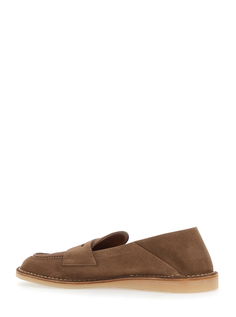 Mocassins Marrom Dolce & Gabbana Florio com Detalhe do Logotipo DG no Lado em Camurça para Homens de Calf