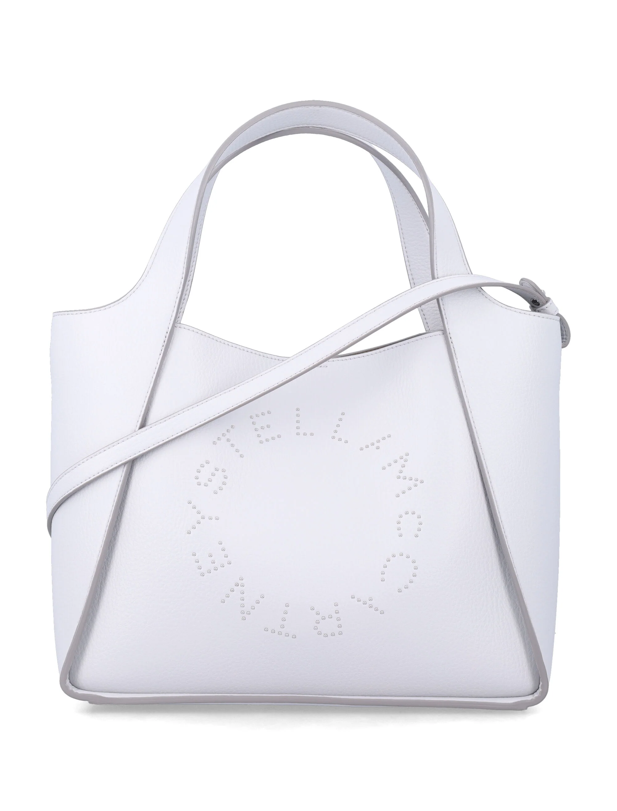 Bolsa de Mão Stella McCartney Logo Alter Mat Pearl Grey Poliamida