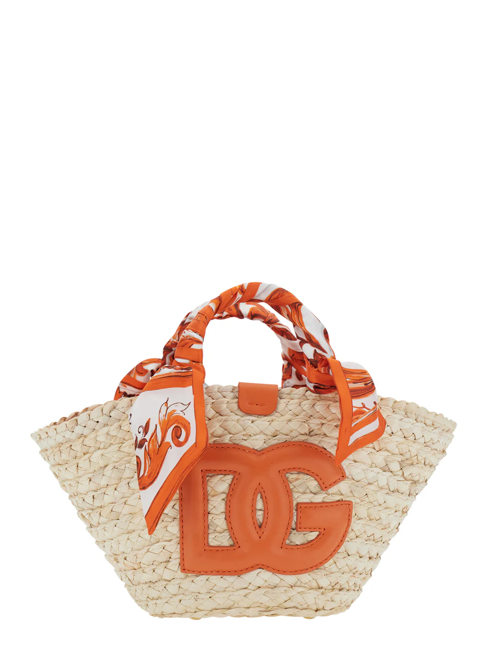 Bolsas de Mão com Estampa Dolce & Gabbana Coffa Maiolica Laranja