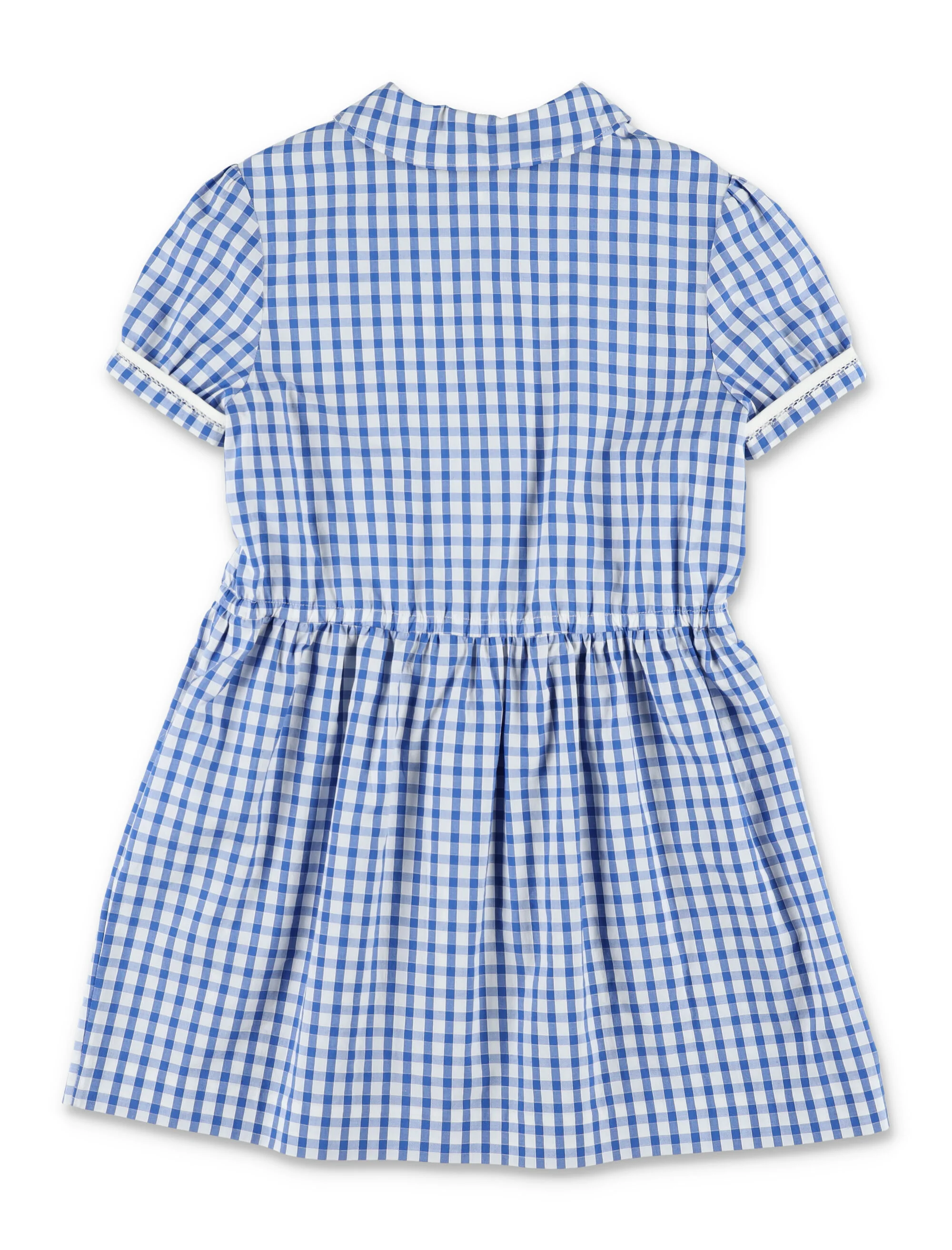 Vestido de Algodão Gingham Gucci Girls Mr. Men™ Azul/Branco