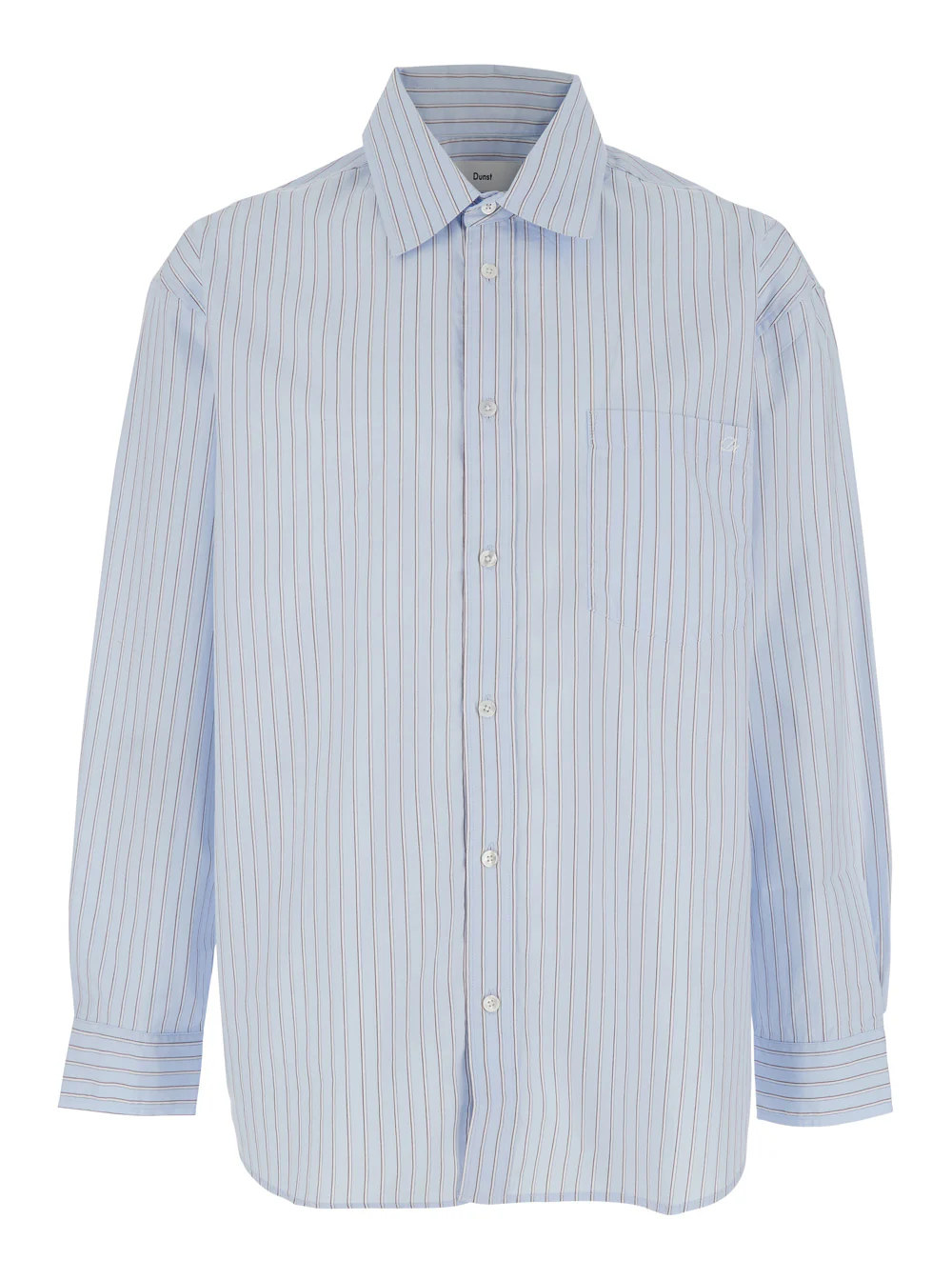 Camisa de Algodão Azul Listrada com Gola Clássica para Homens Leve e Blusas Camisa de Algodão Azul Listrada com Gola Clássica para Homens Leve e Blusas