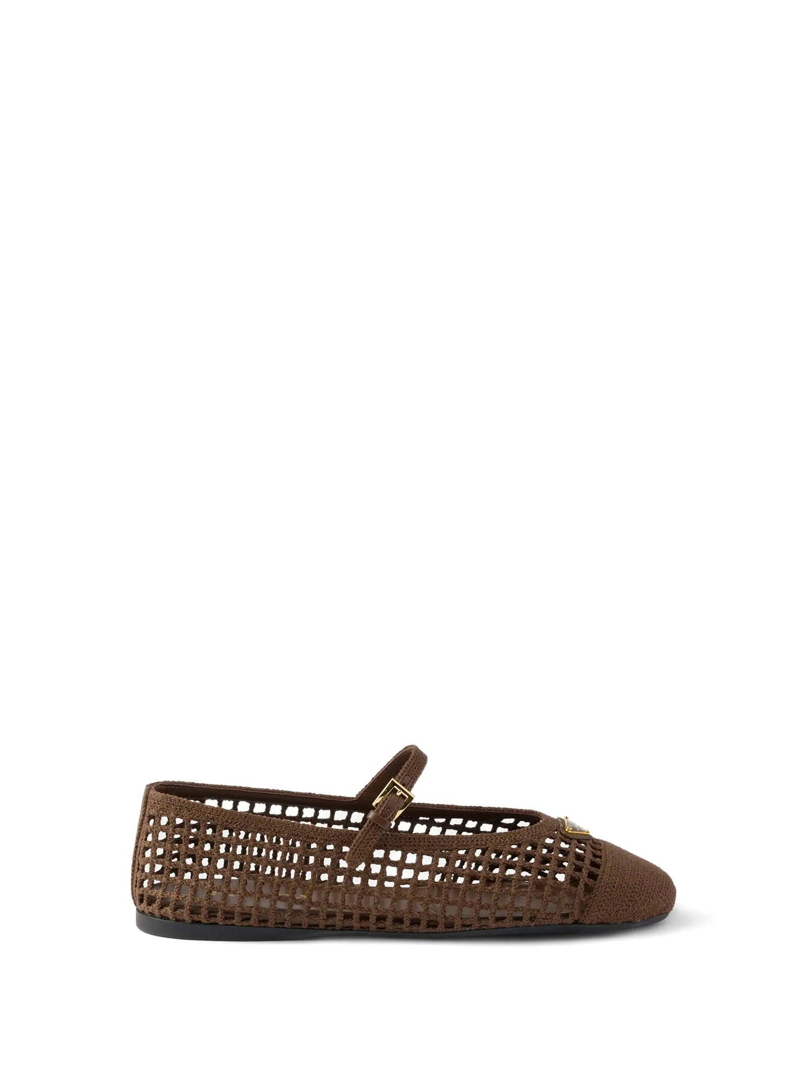 Sapatos planos Prada Marrom Co Pl