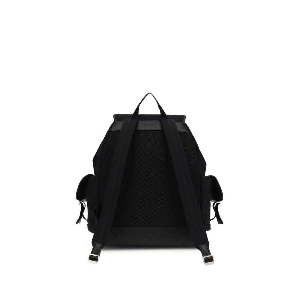 Mochila de Tecido Preto Gucci