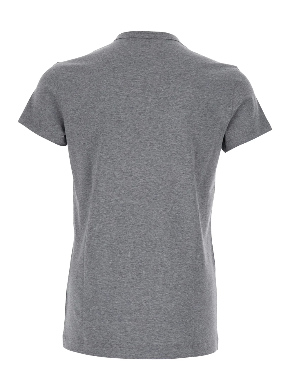Camiseta Crewneck Cinza Dolce & Gabbana com Bordado de Letras de Logotipo Tonal na Frente em Algodão com Elastano Camisetas e Camisetas Polo para Homem