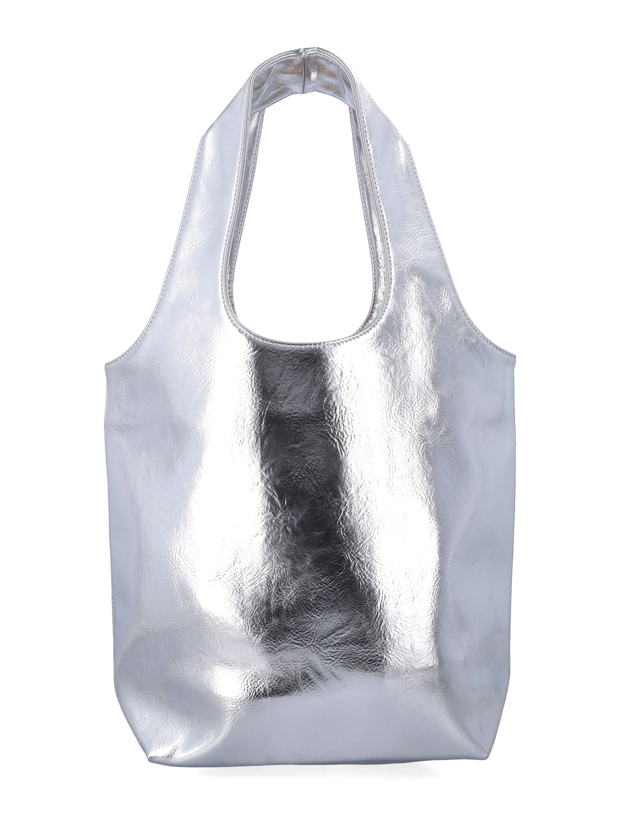 A.P.C. Ninon bolsa tote pequena prateada poliuretano