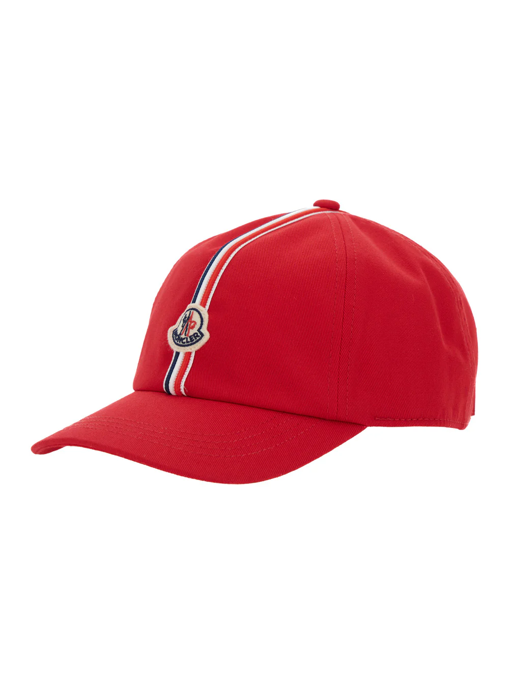 Boné de Beisebol Vermelho Moncler Kids com Patch de Logotipo na Frente em Algodão Menino e Luvas