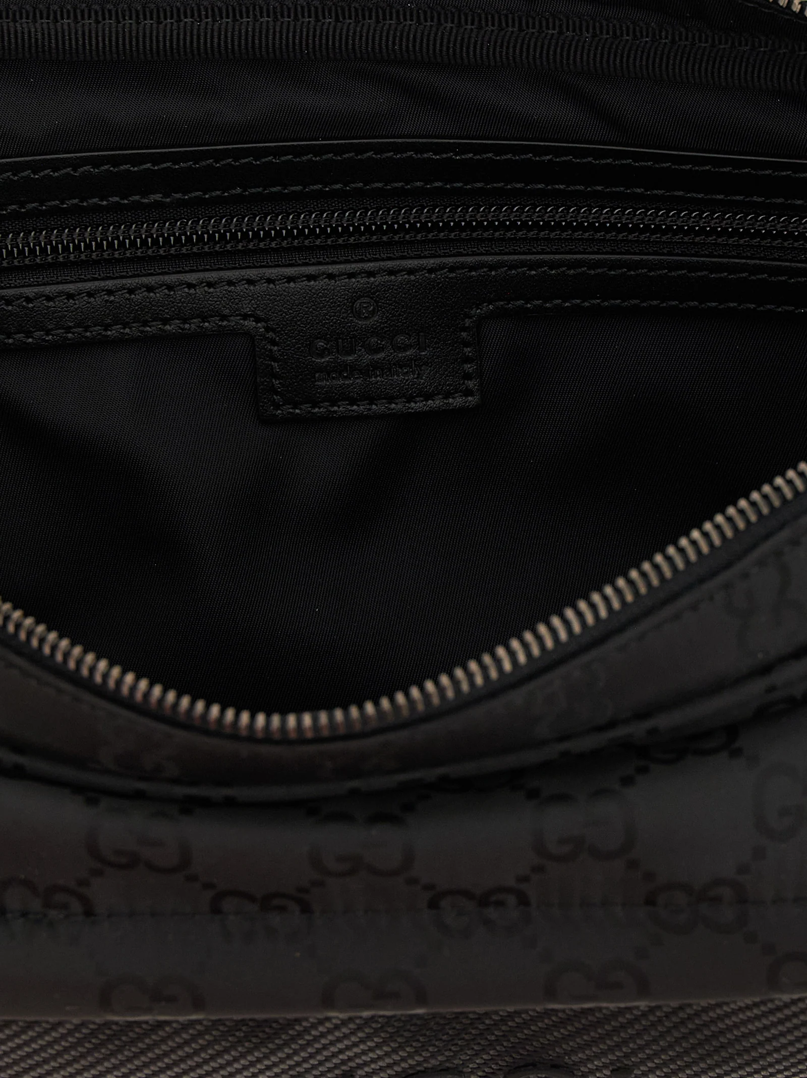 Bolsa Crossbody Preta de Poliéster Gucci
