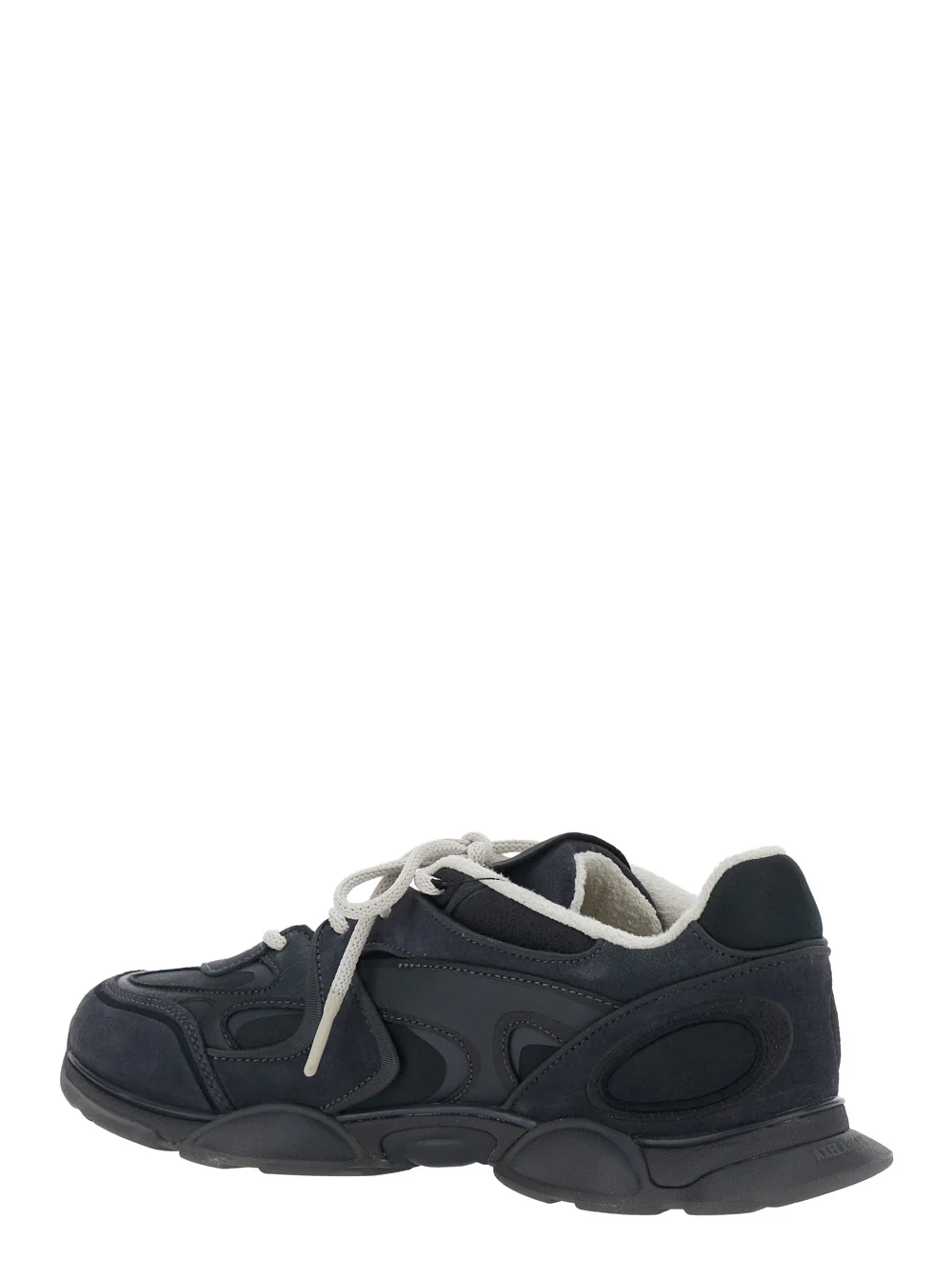 Sapatilha Axel Arigato Eris Low Top com Patch de Logotipo na Lingueta em Couro Preto e Tecido para Homens Tecido