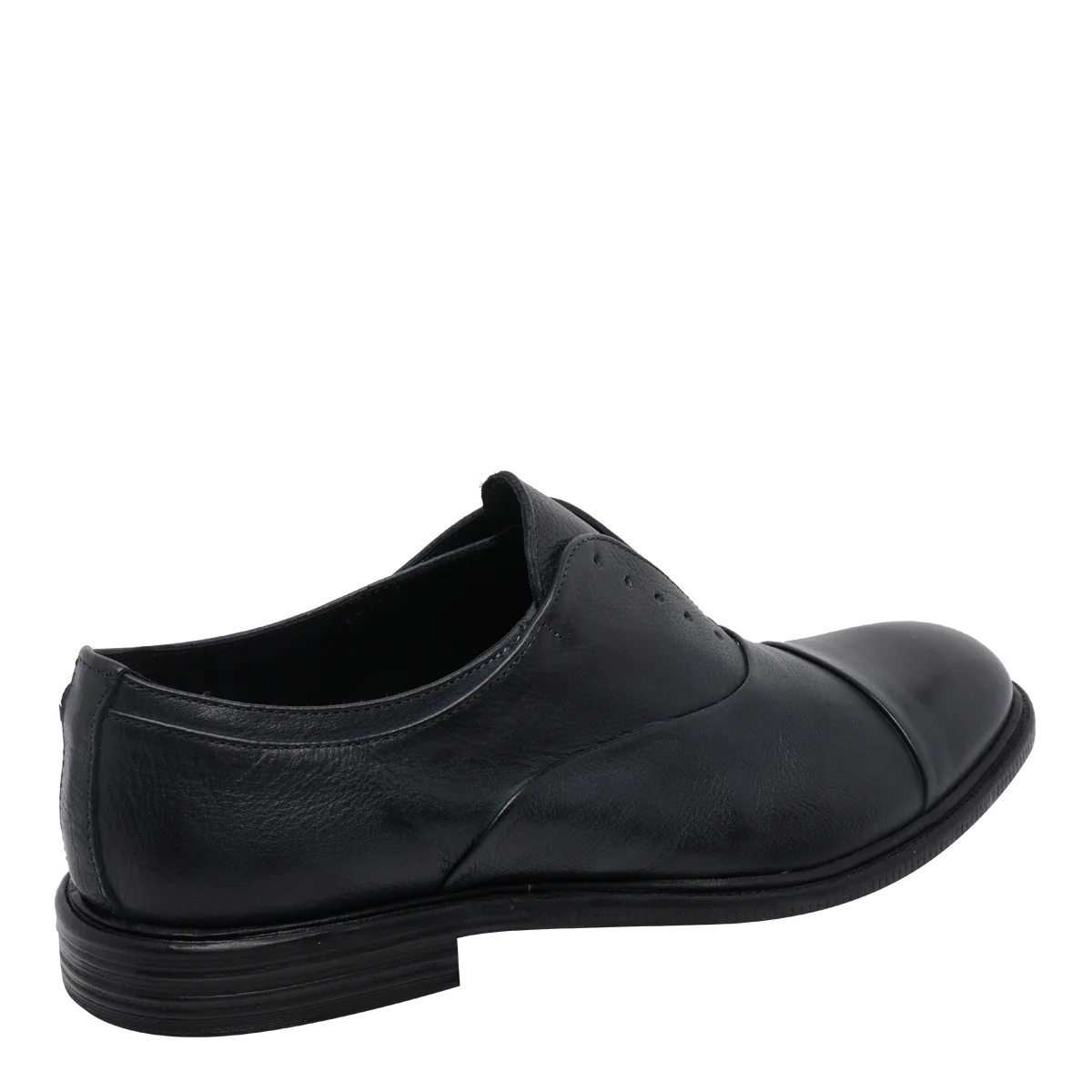 Pawelk'S Sapatos Planos Azuis de Couro de Vitela/Sola de Couro