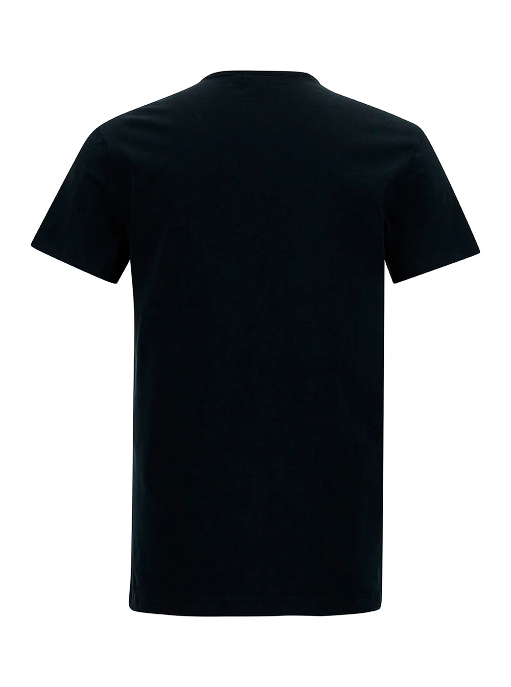 Camiseta Preta com Gola Redonda Versace com Estampa Medusa em Algodão Elástico para Homens Camisetas de Elastano e Camisetas Polo