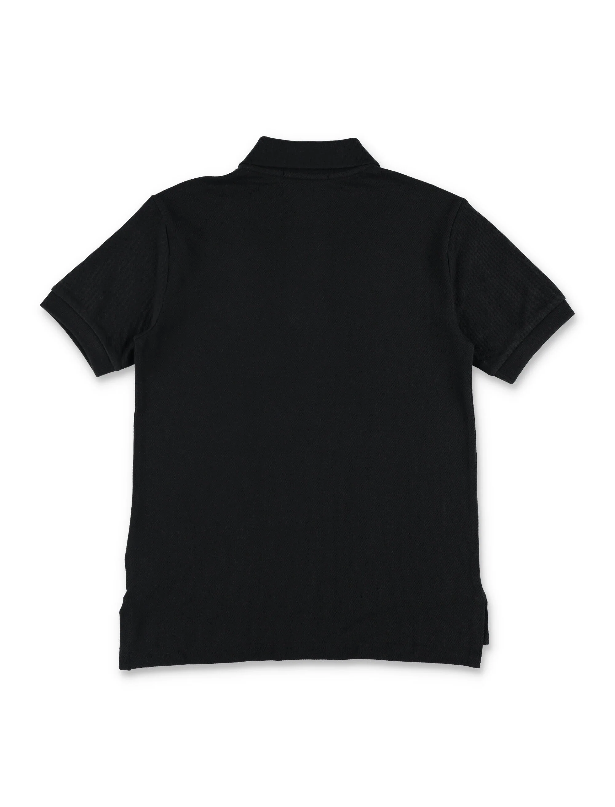 Camiseta de Piquet de Algodão Slim Fit Kids Polo Ralph Lauren Preto