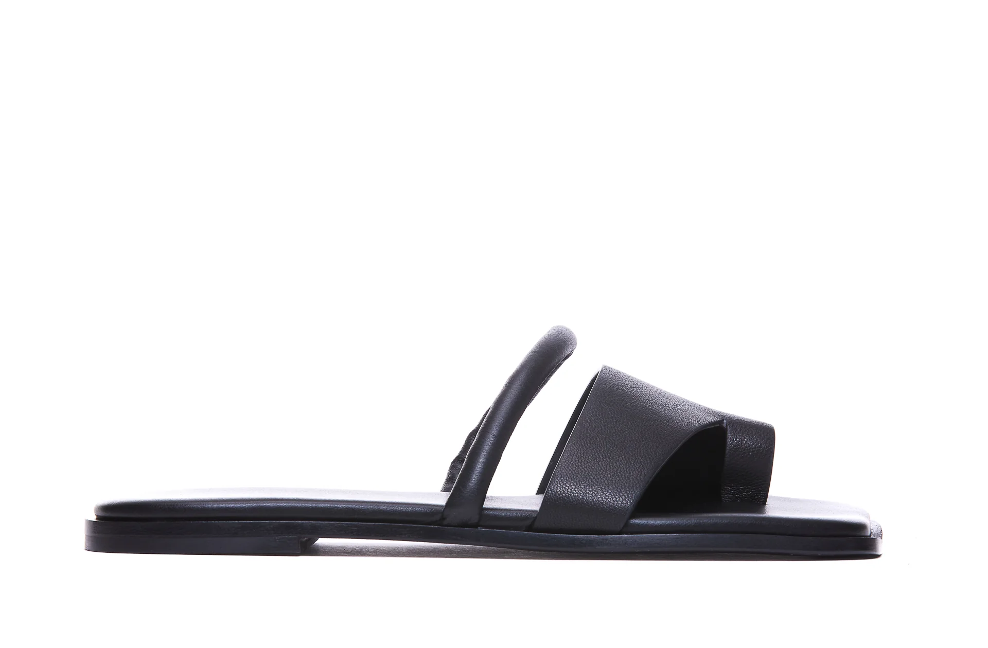 Sandalhas Vic Matie Preto Couro/Sola de Borracha