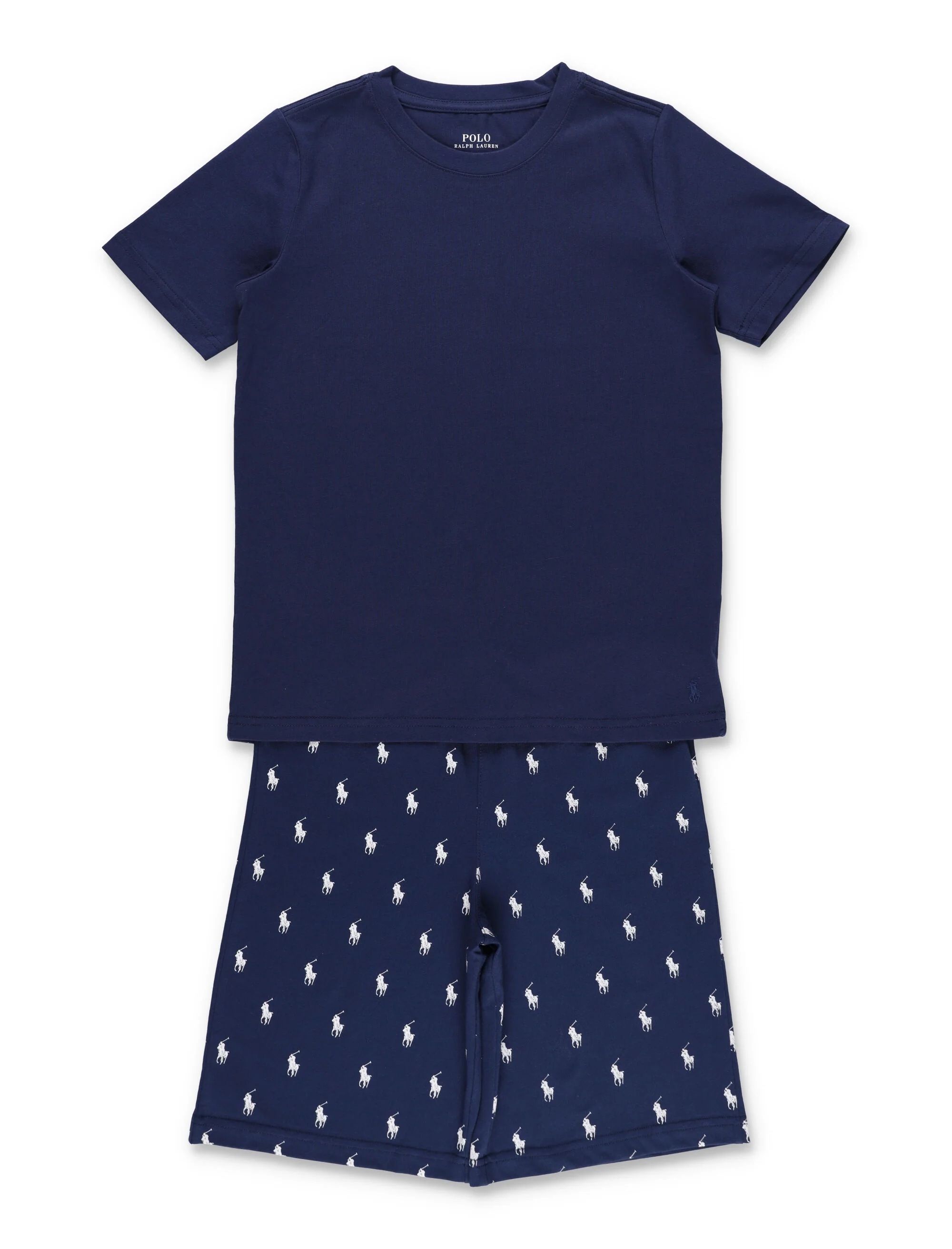 Conjunto de Pijamas de Crianças Polo Ralph Lauren Pony Azul, de Algodão
