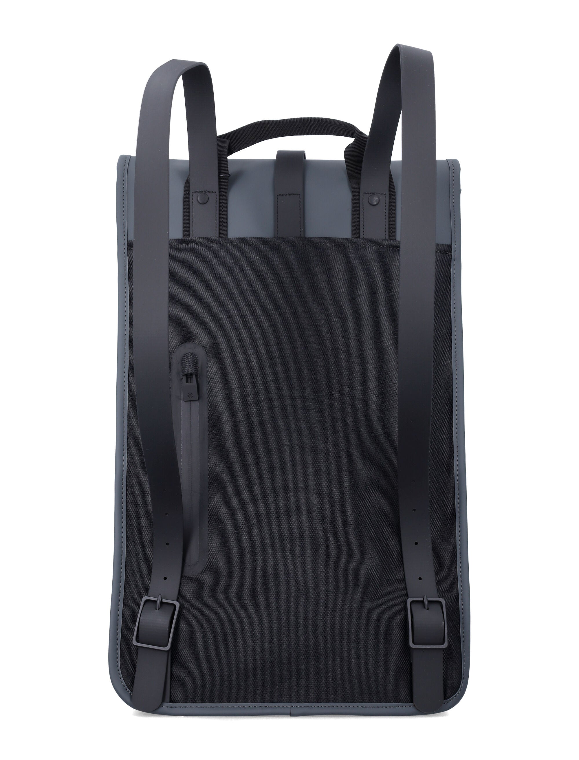 Mochila Impermeável Rains com Bolsa para Laptop Acabamento em Poliéster Cinza Escuro