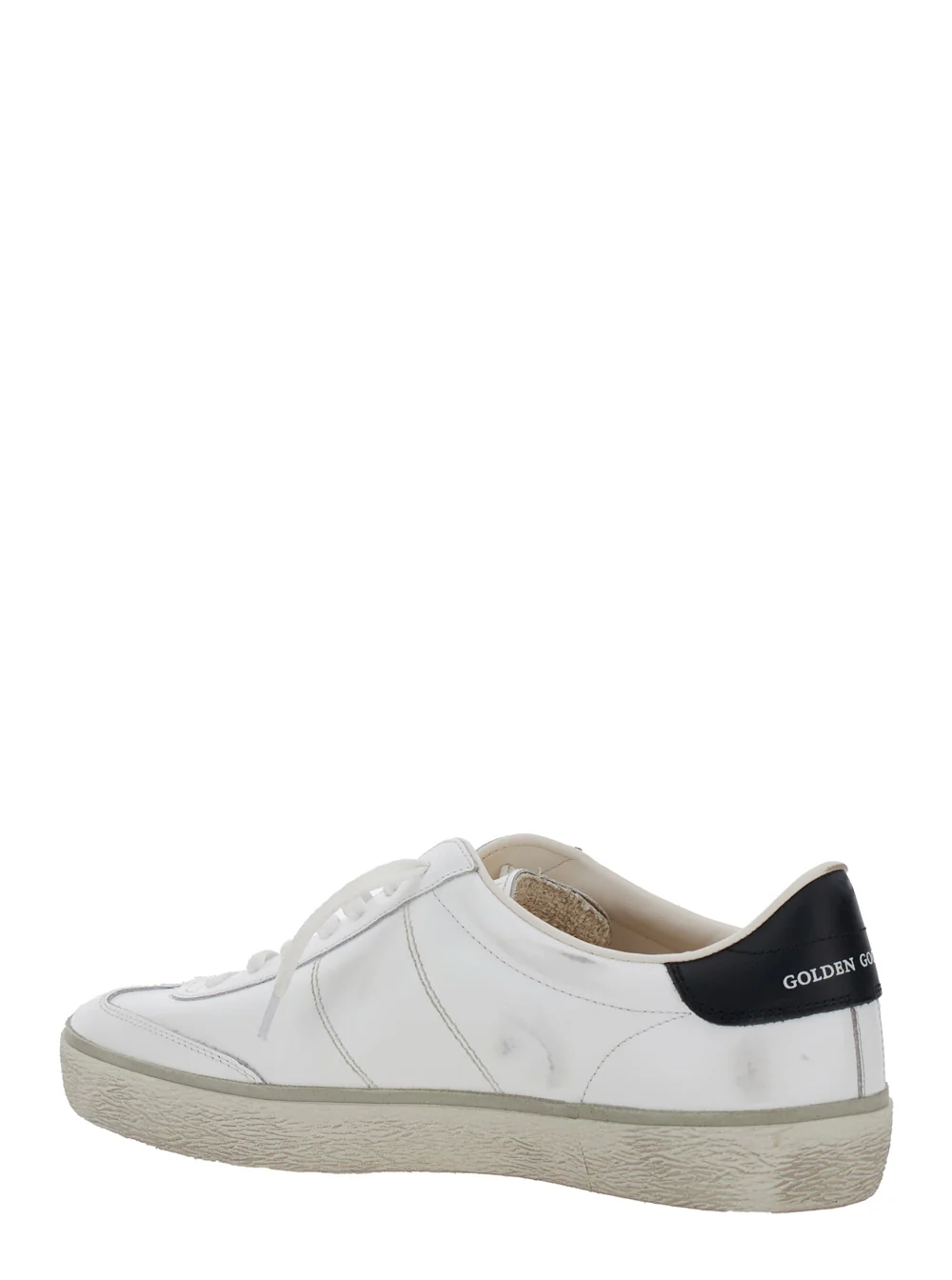 Sapatilha Golden Goose Soul-Star Low Top com Patch de Logotipo na Lingueta e Letreiro nas Costas em Couro Branco para Homem Sapatilha Golden Goose Soul-Star Low Top com Patch de Logotipo na Lingueta e Letreiro nas Costas em Couro Branco para Homem