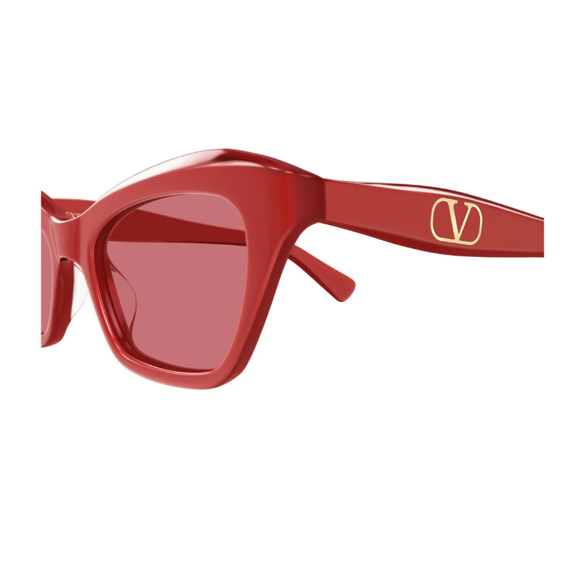 Óculos de Sol Valentino V Logo Red Acetato Riciclato Ottica Lucciola VG0009S Linea V Óculos de Sol Valentino V Logo Red Acetato Riciclato Ottica Lucciola VG0009S Linea V