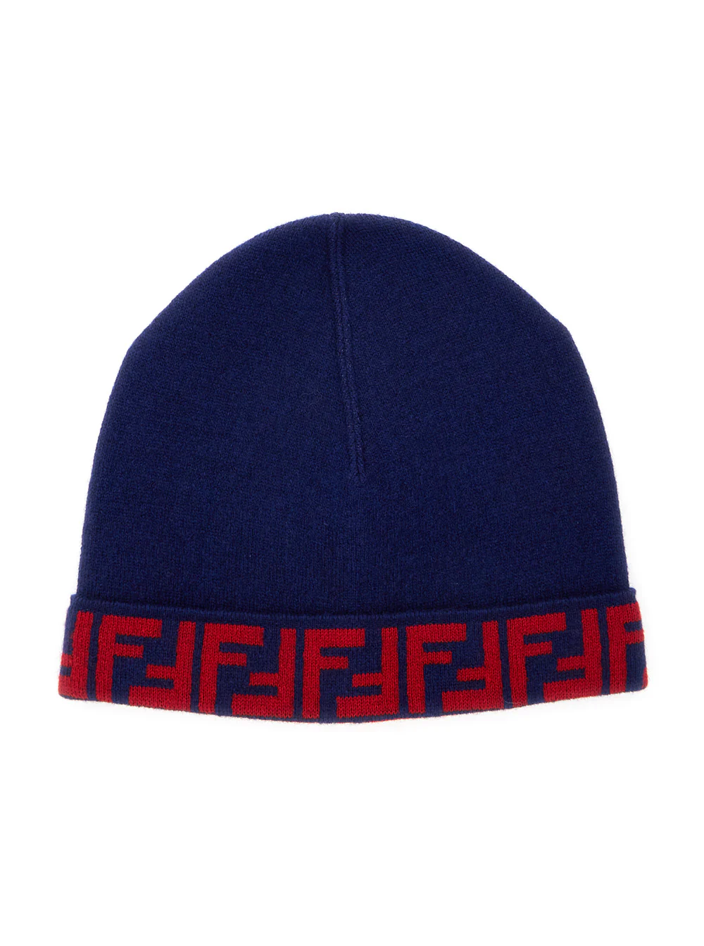 Boné Fendi Kids Azul com Bordo FF em Lã e Caxemira Mulher Azul Poliamida Chapéus Luvas