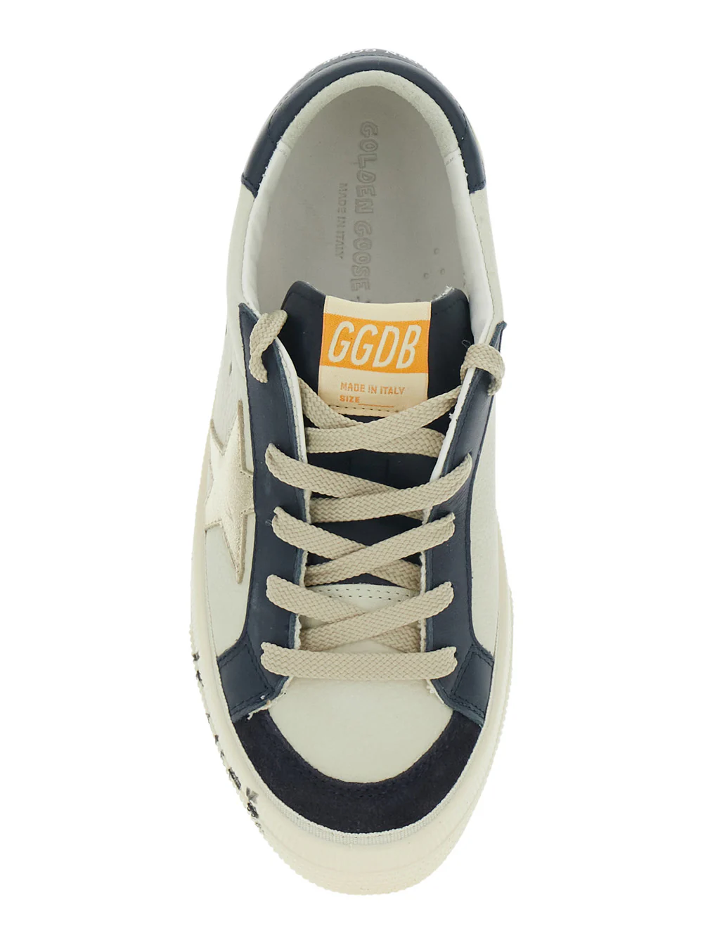 Sapatilhas Brancas para Crianças Golden Goose com Parte Superior em Nubuck e Suede, Estrela Lamelada no Talão em Couro Mulheres Vaca