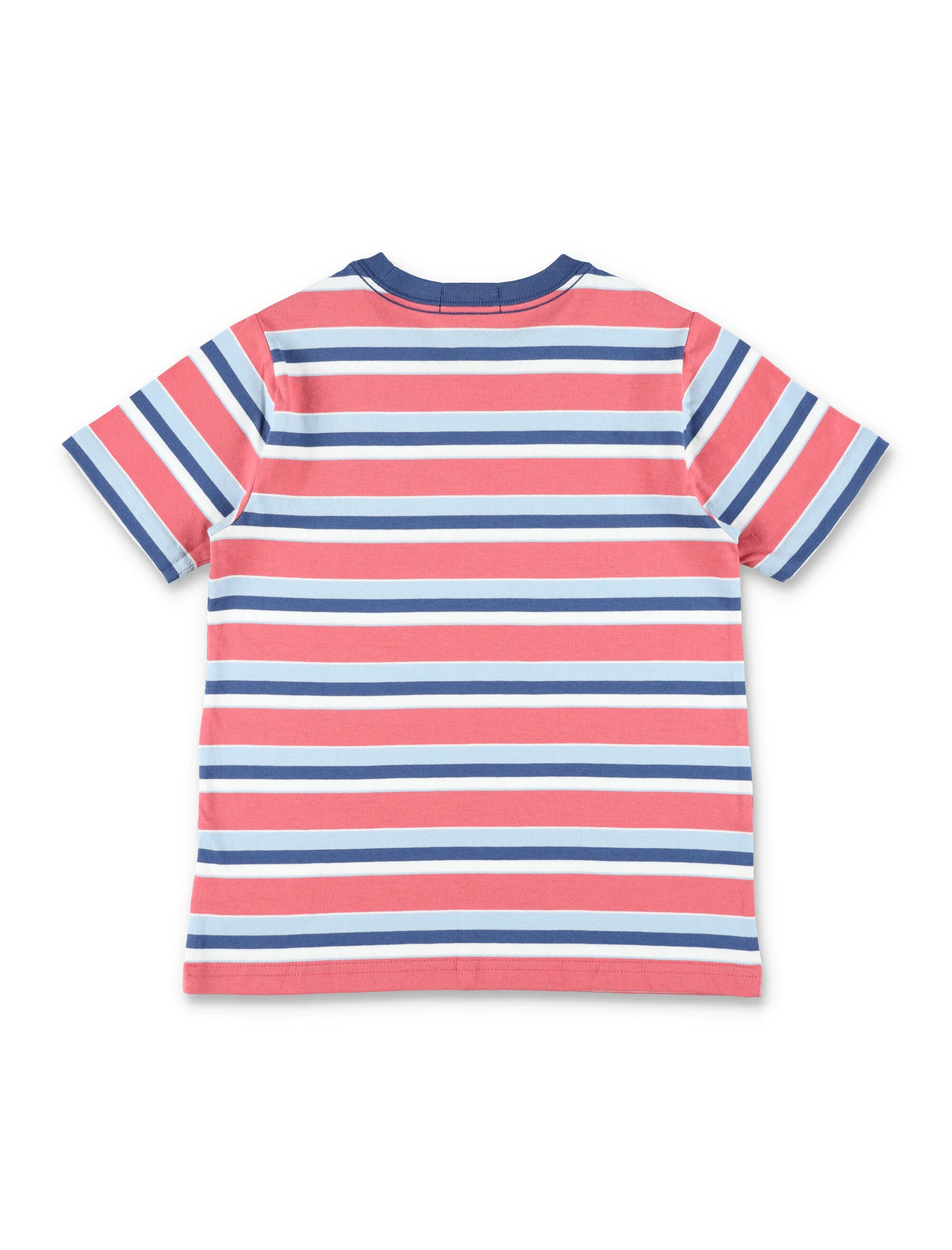 Camiseta Listrada de Algodão Clássica Kids Polo Ralph Lauren Vermelha/Azul-marinho